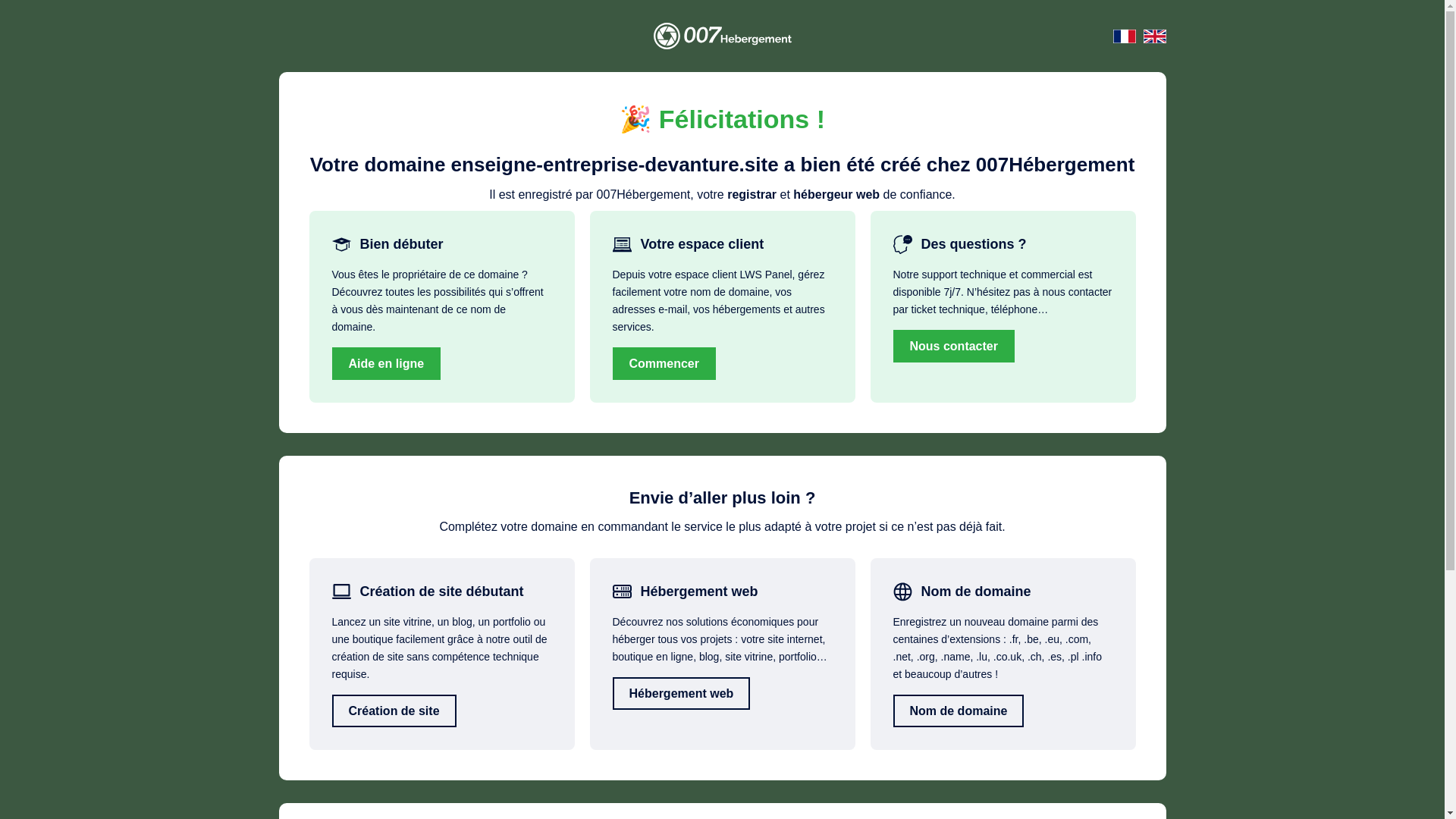 website screenshot of https://enseigne-entreprise-devanture.site/