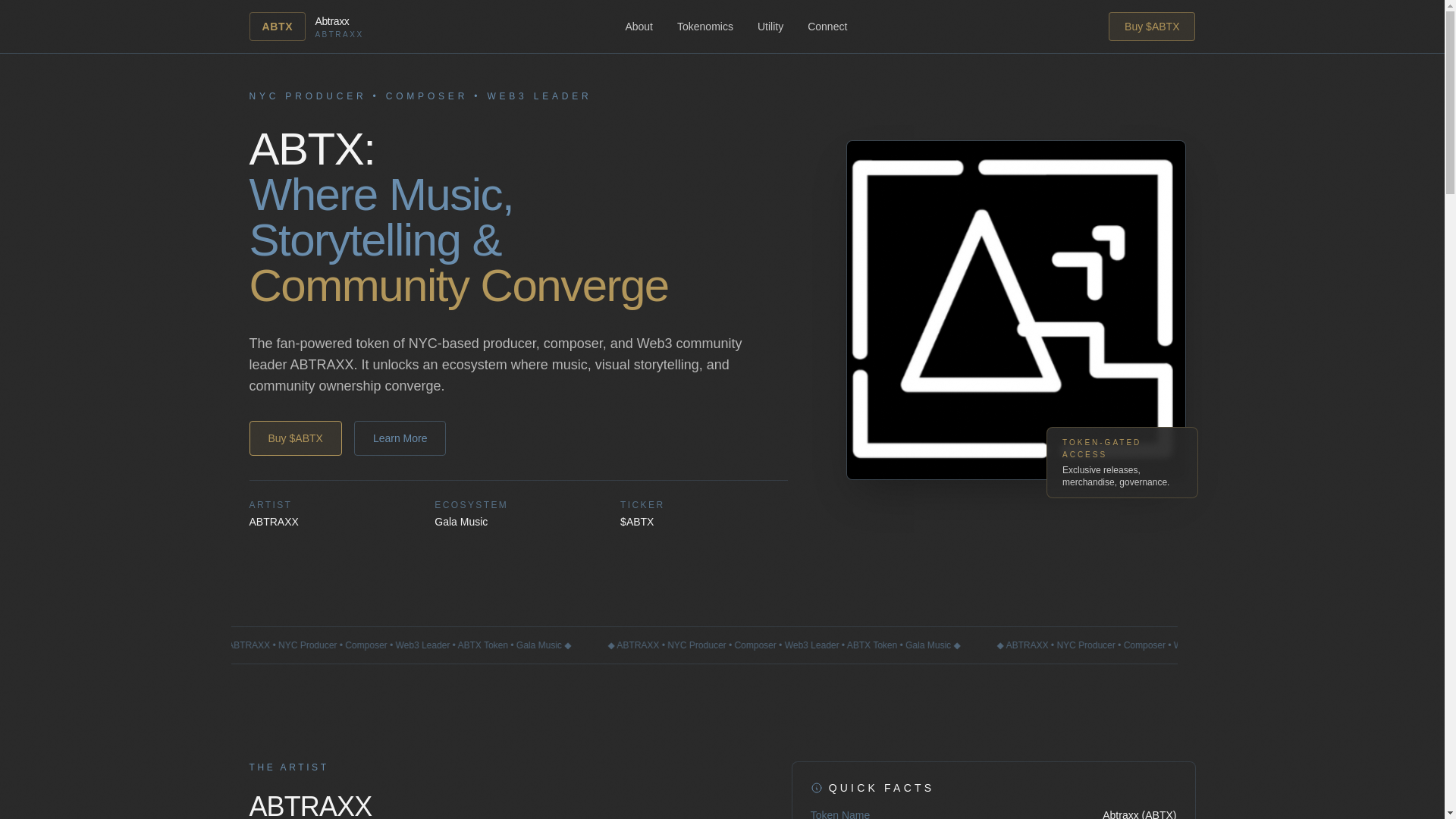 website screenshot of https://abtraxx-coin.com/