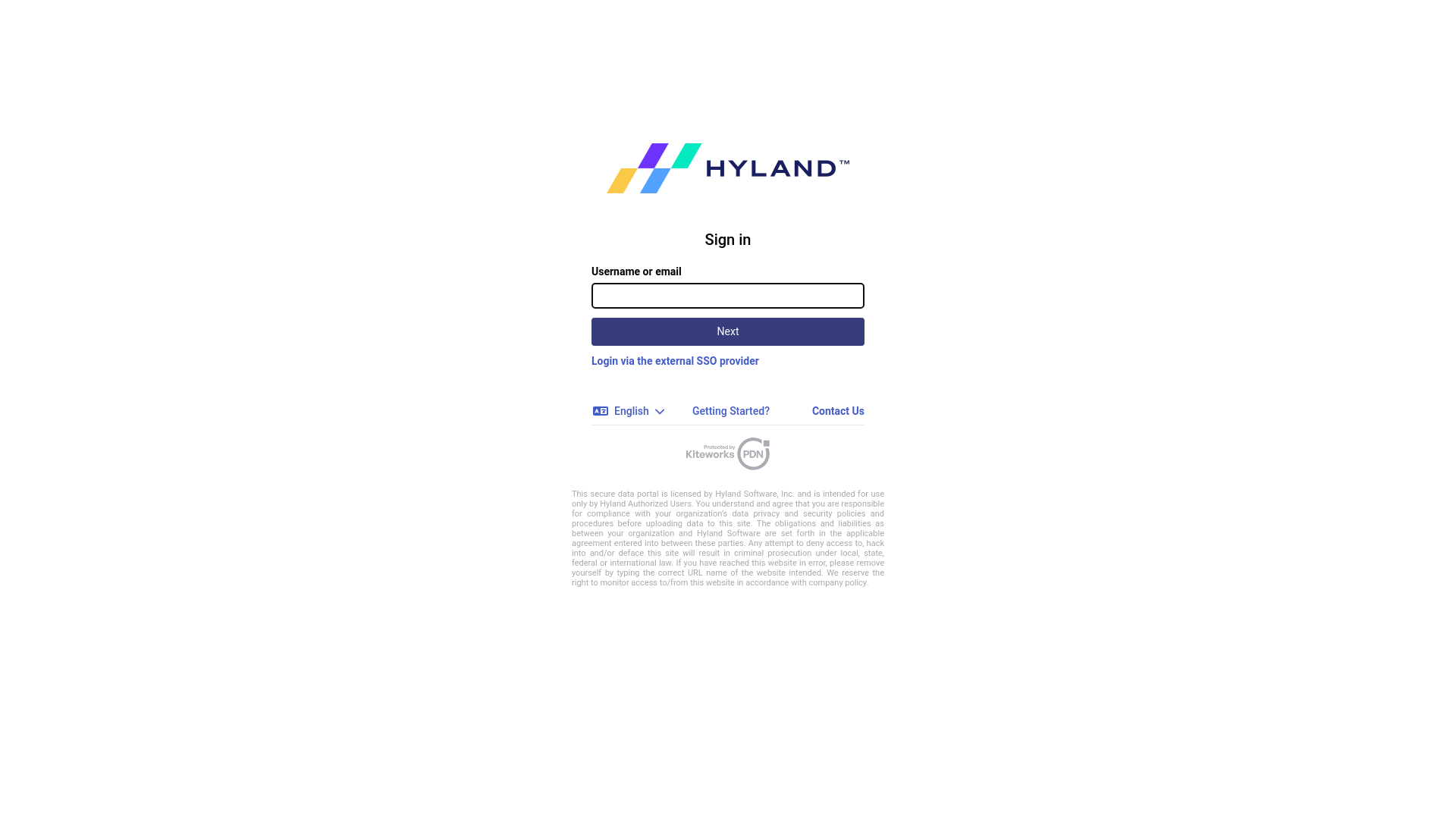 website screenshot of https://hyland.kiteworks.com/#/