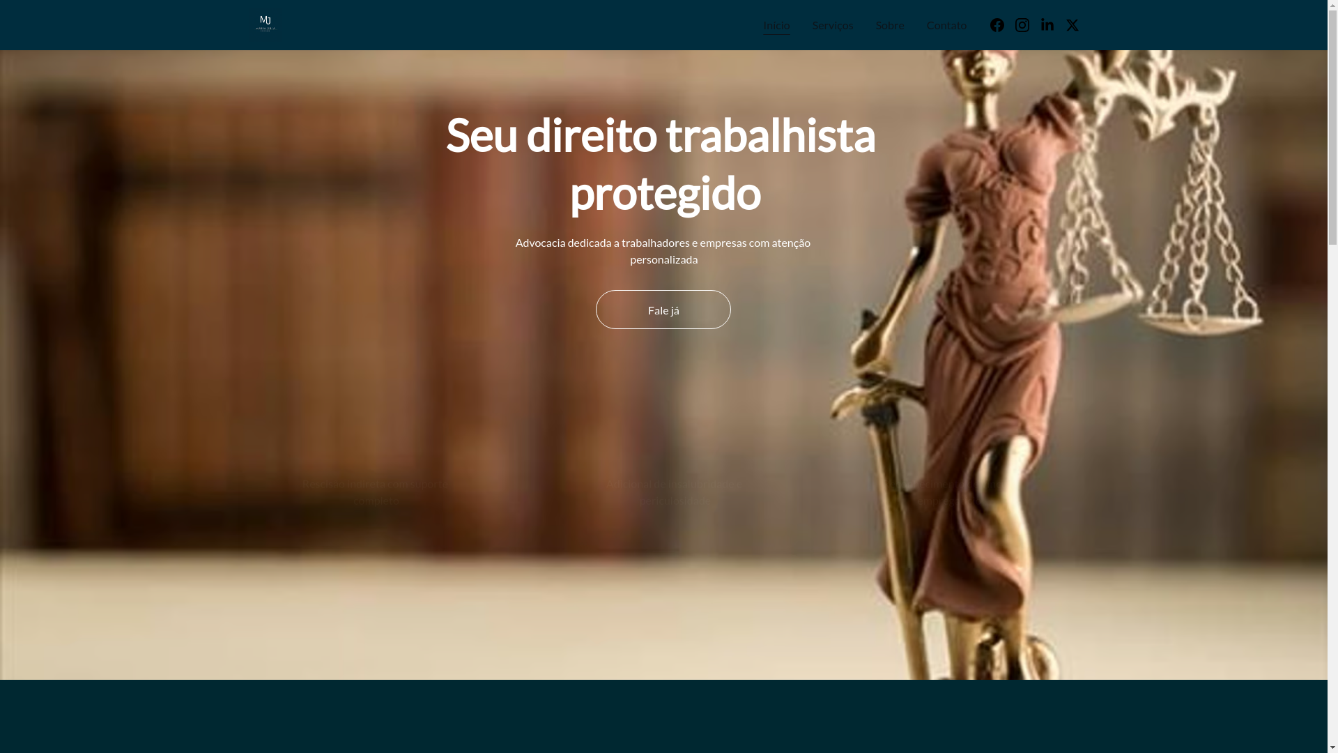 website screenshot of https://advogadotrabalhistabh.fun/