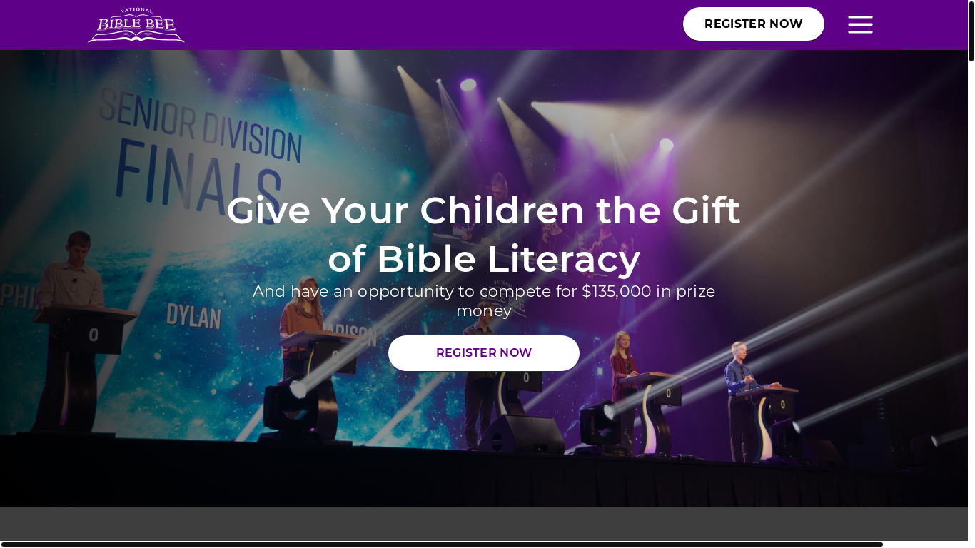 website screenshot of https://biblebee.org/