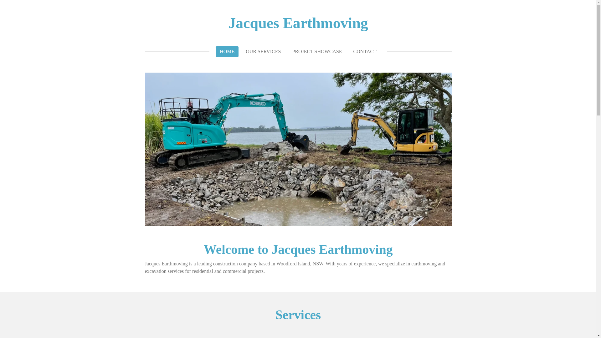 website screenshot of https://jacquesearthmoving.com/