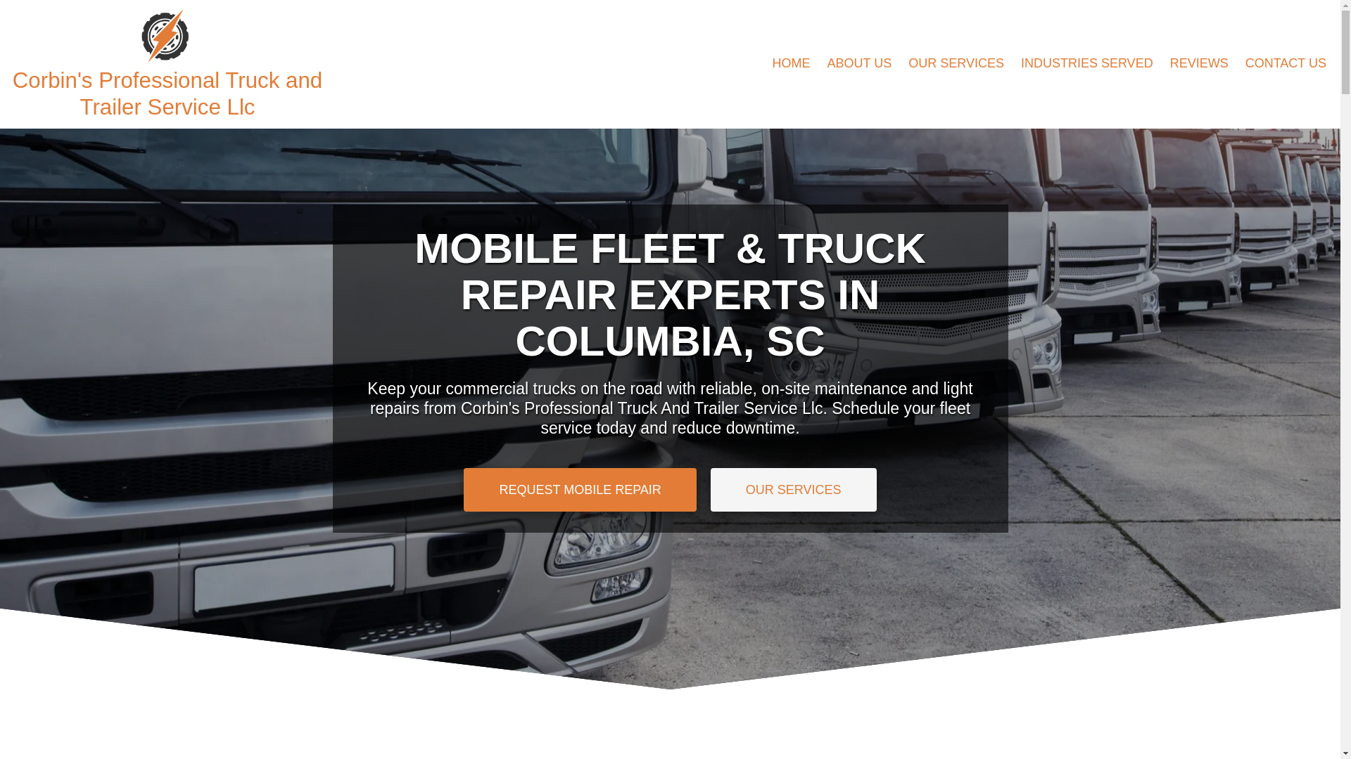 website screenshot of https://corbinstrucktrailerrepair.com/