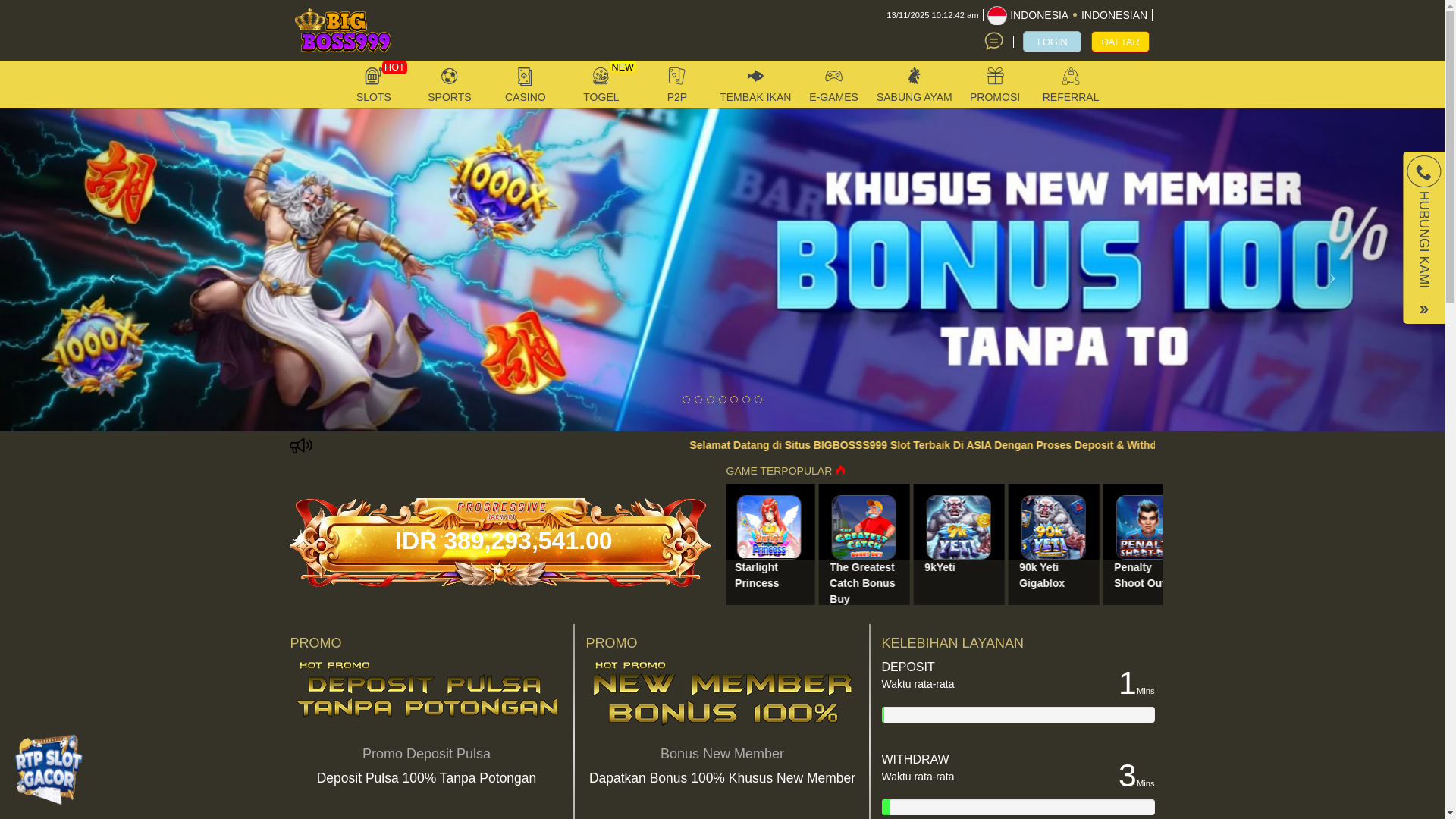 website screenshot of https://bigboss999games.pics/