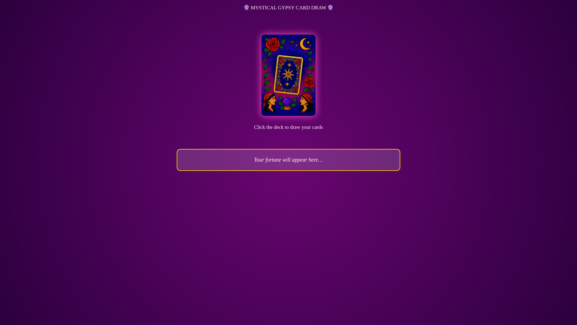 website screenshot of https://wendyscartomancy.com/