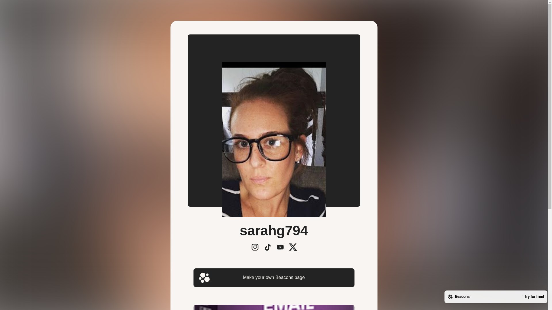 website screenshot of https://sarahg794.com/