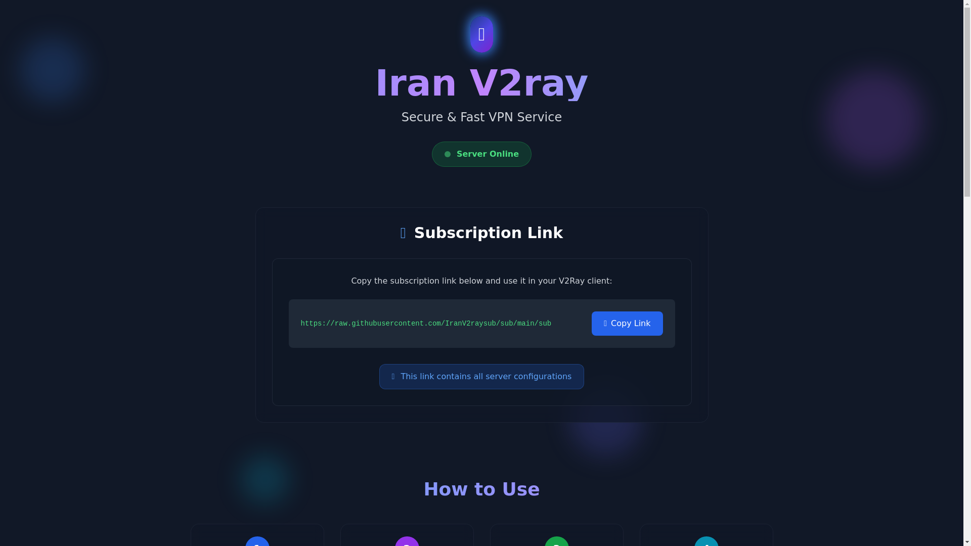 website screenshot of https://iranv2ray.pages.dev/