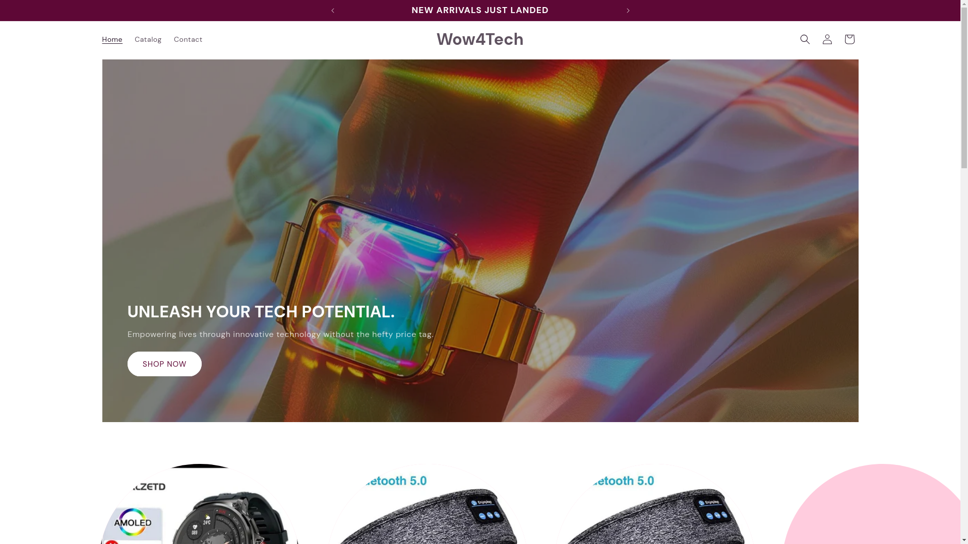 website screenshot of https://wow4tech.store/