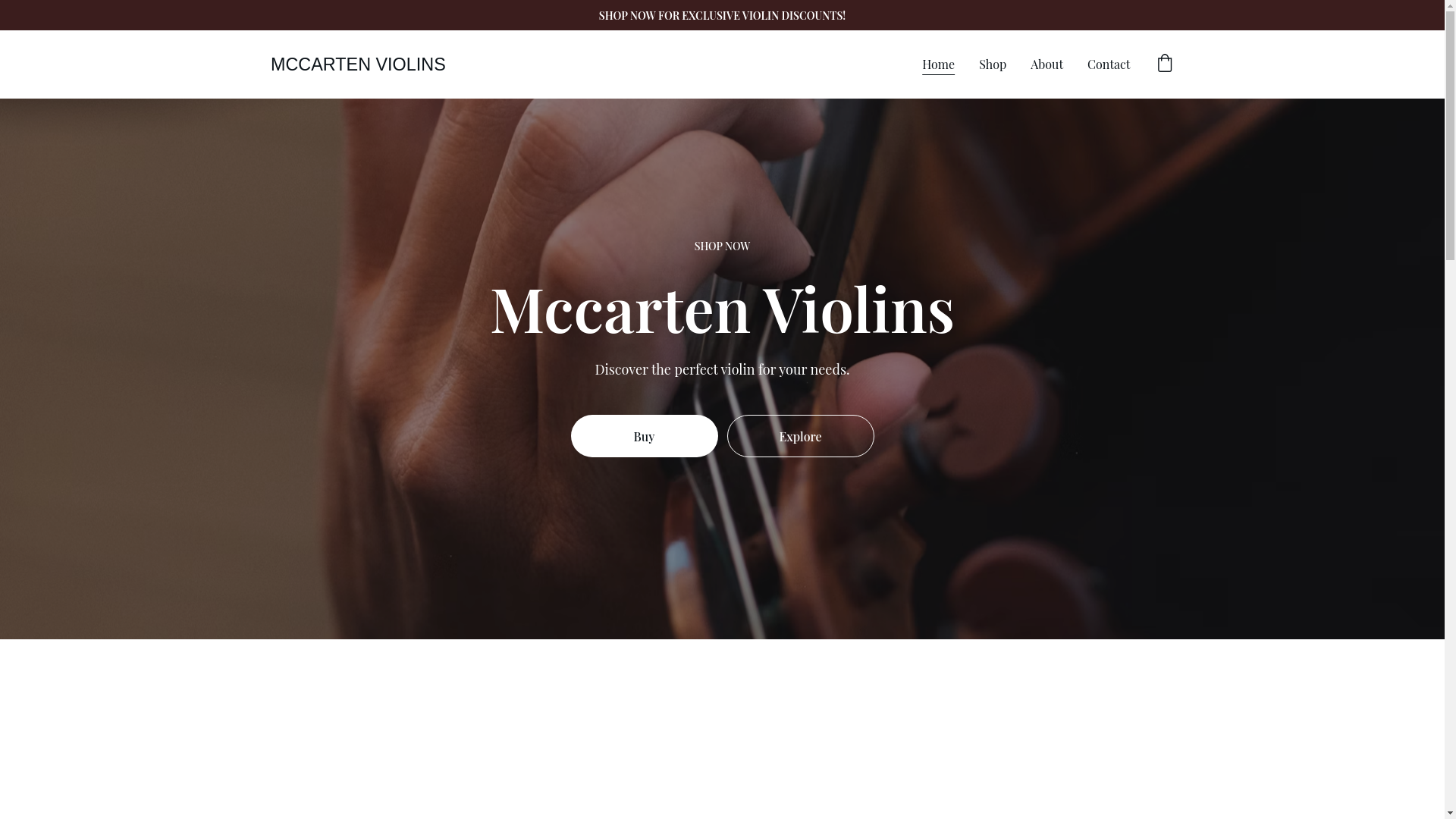 website screenshot of https://mccarten-violins.com/