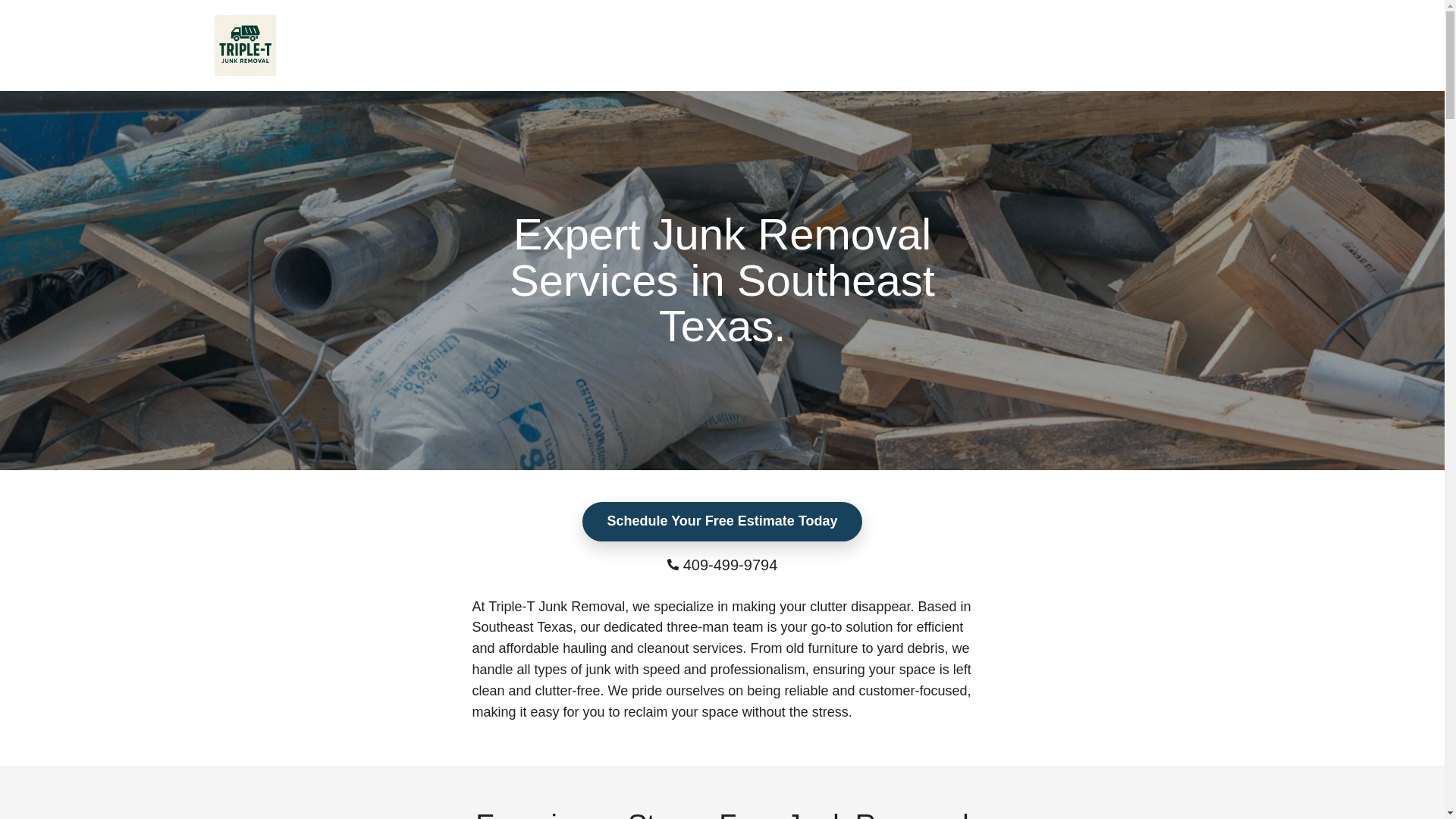 website screenshot of https://tripletjunkremoval.com/