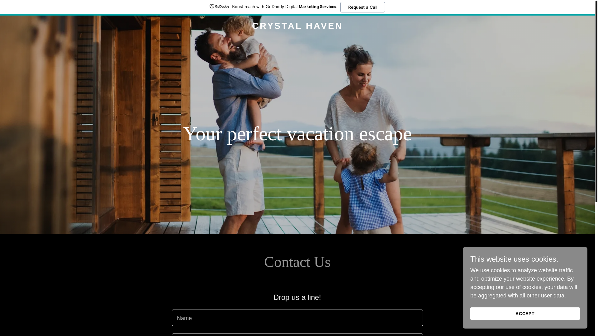 website screenshot of https://crystalhavenfl.com/