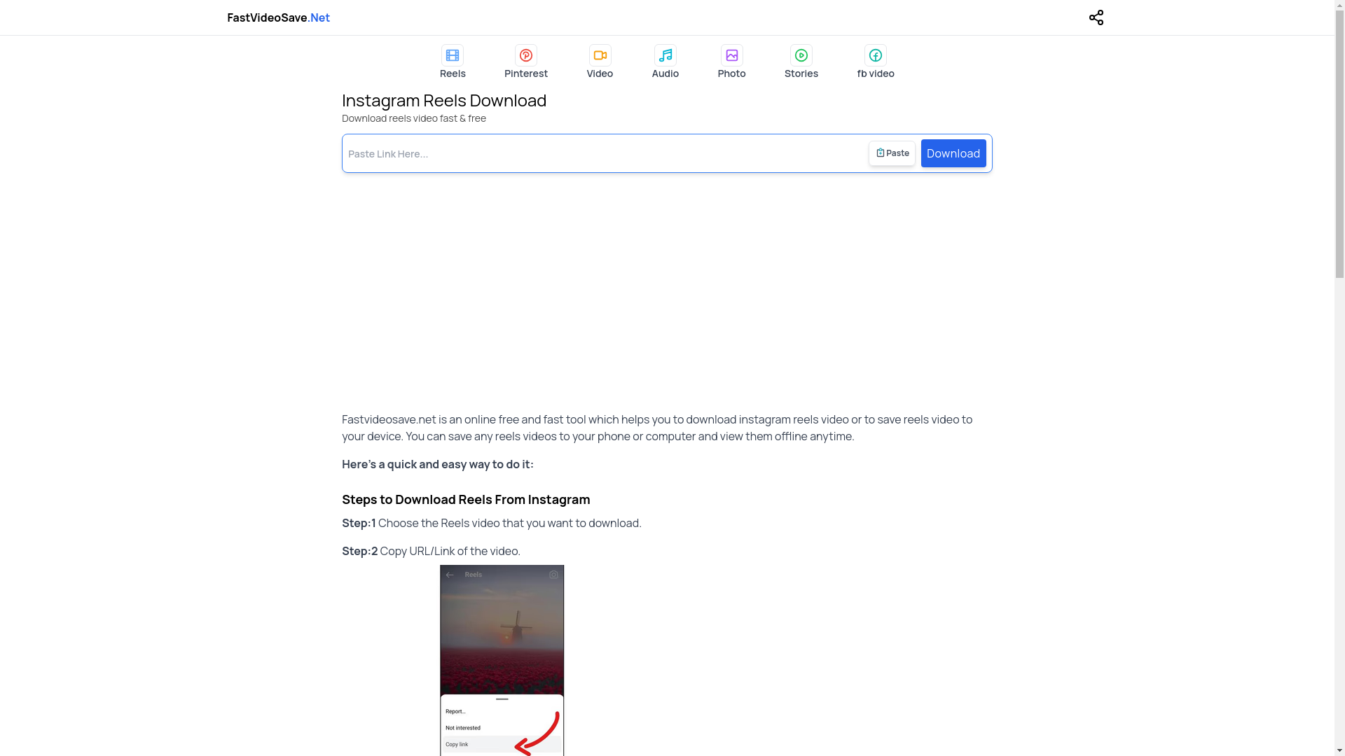 website screenshot of https://insta-svelte.pages.dev/