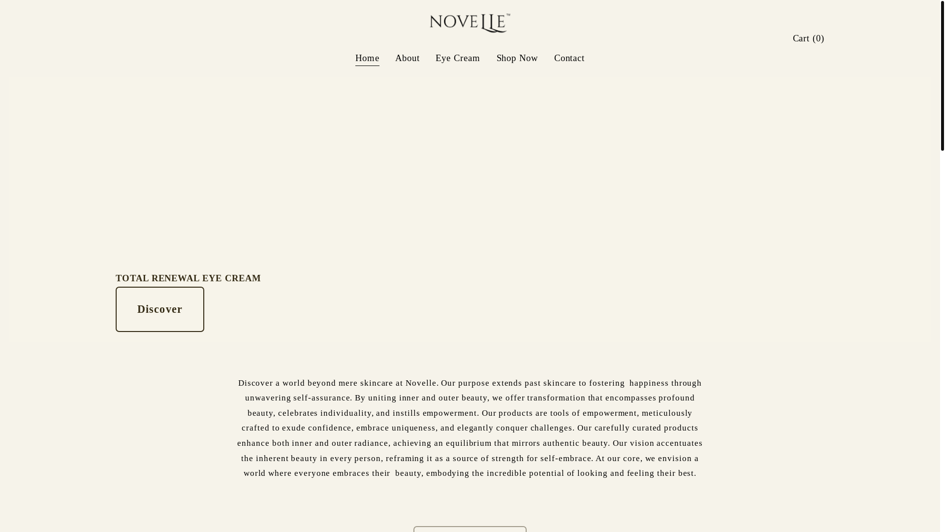 website screenshot of https://novellebeauties.com/