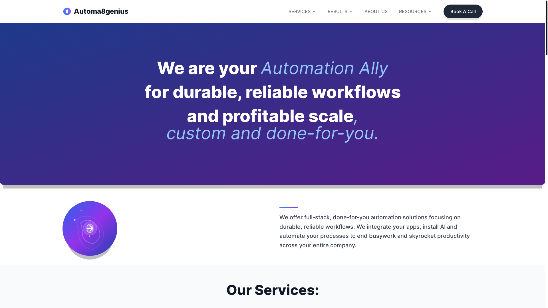 website screenshot of https://automa8genius.pages.dev/
