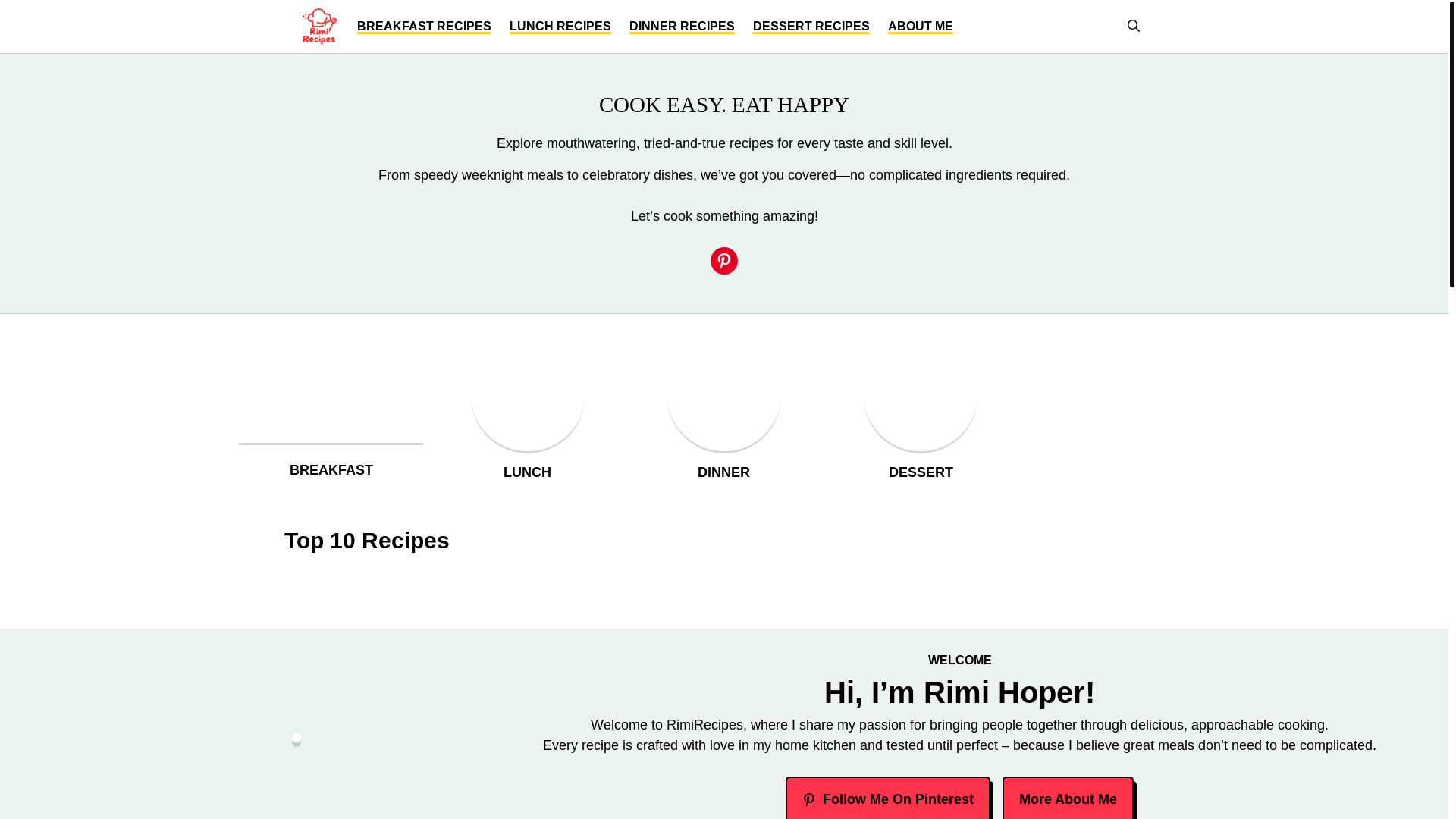 website screenshot of https://rimirecipes.com/