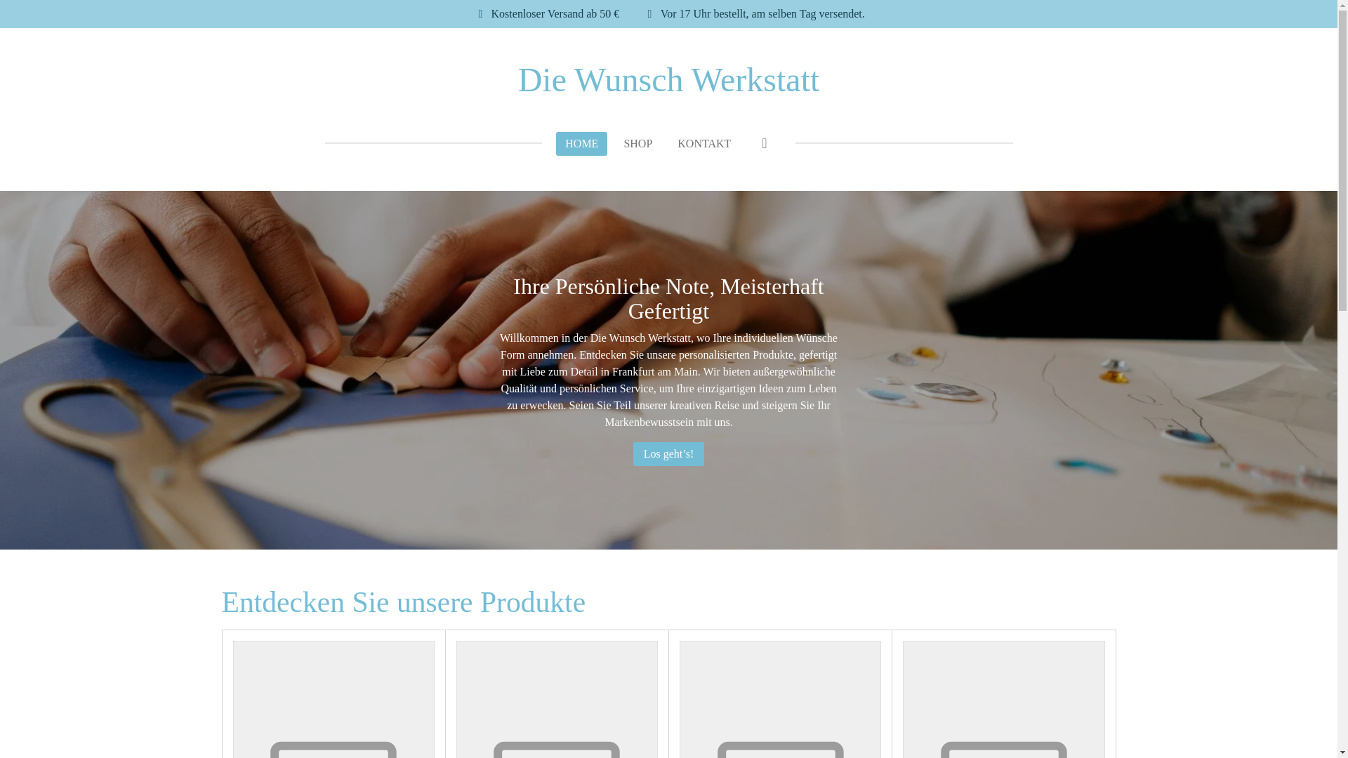 website screenshot of https://diewunschwerkstatt.online/