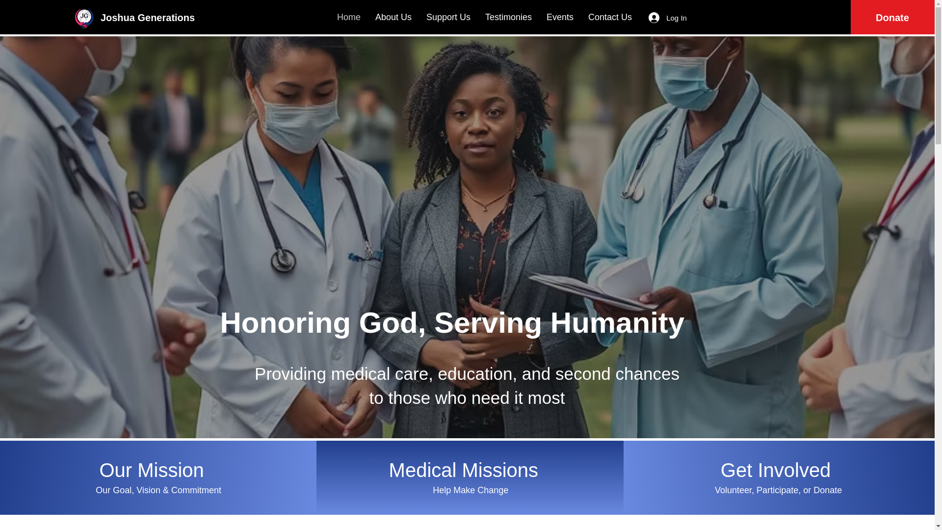 website screenshot of https://joshualegacy.org/
