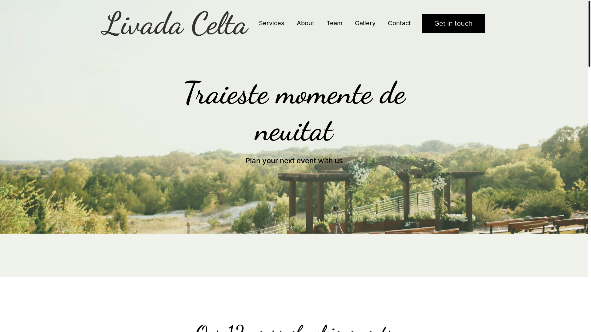 website screenshot of https://livadacelta.ro/
