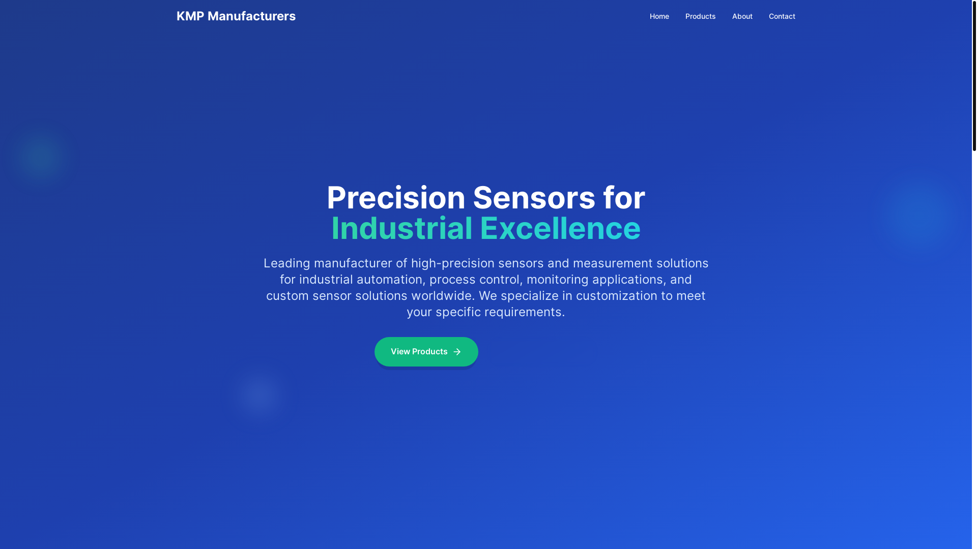 website screenshot of https://kmpmanufacturers.space/