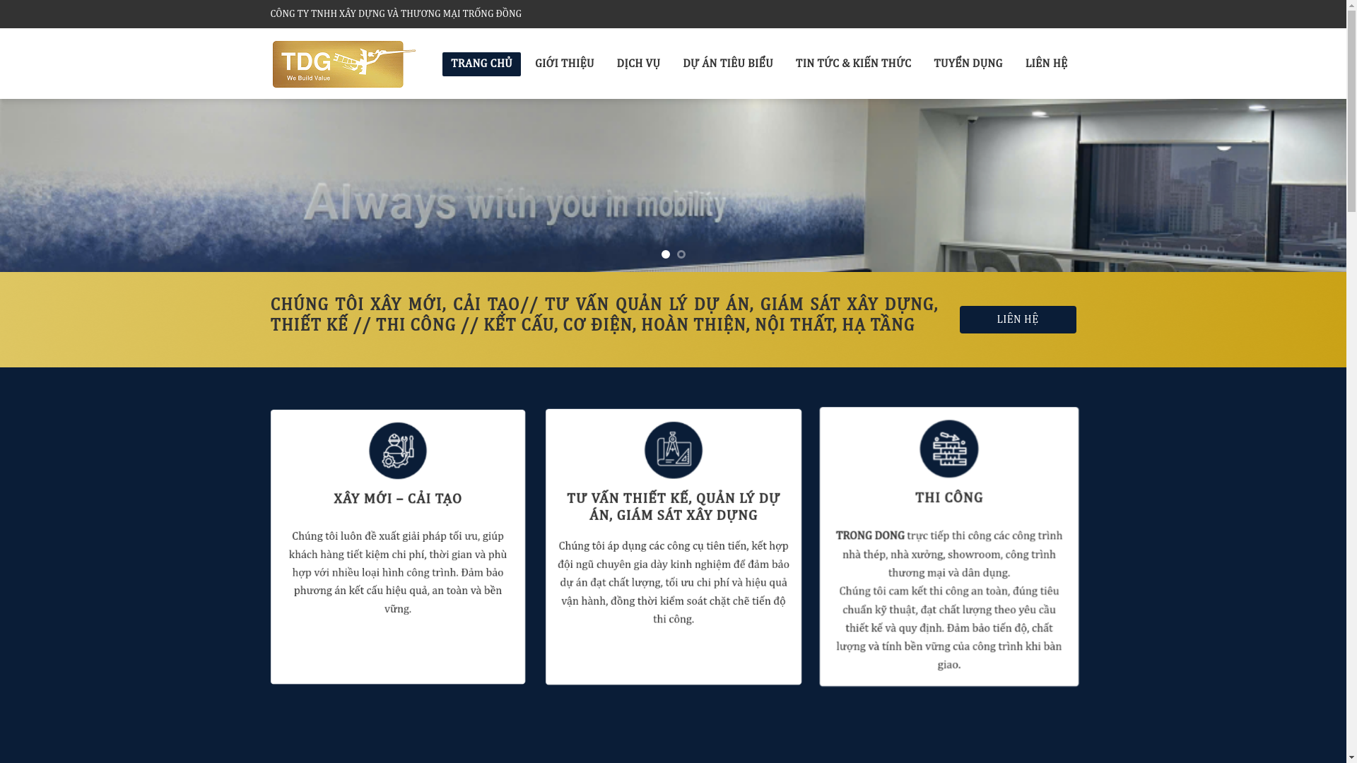 website screenshot of https://tdgvn.com/
