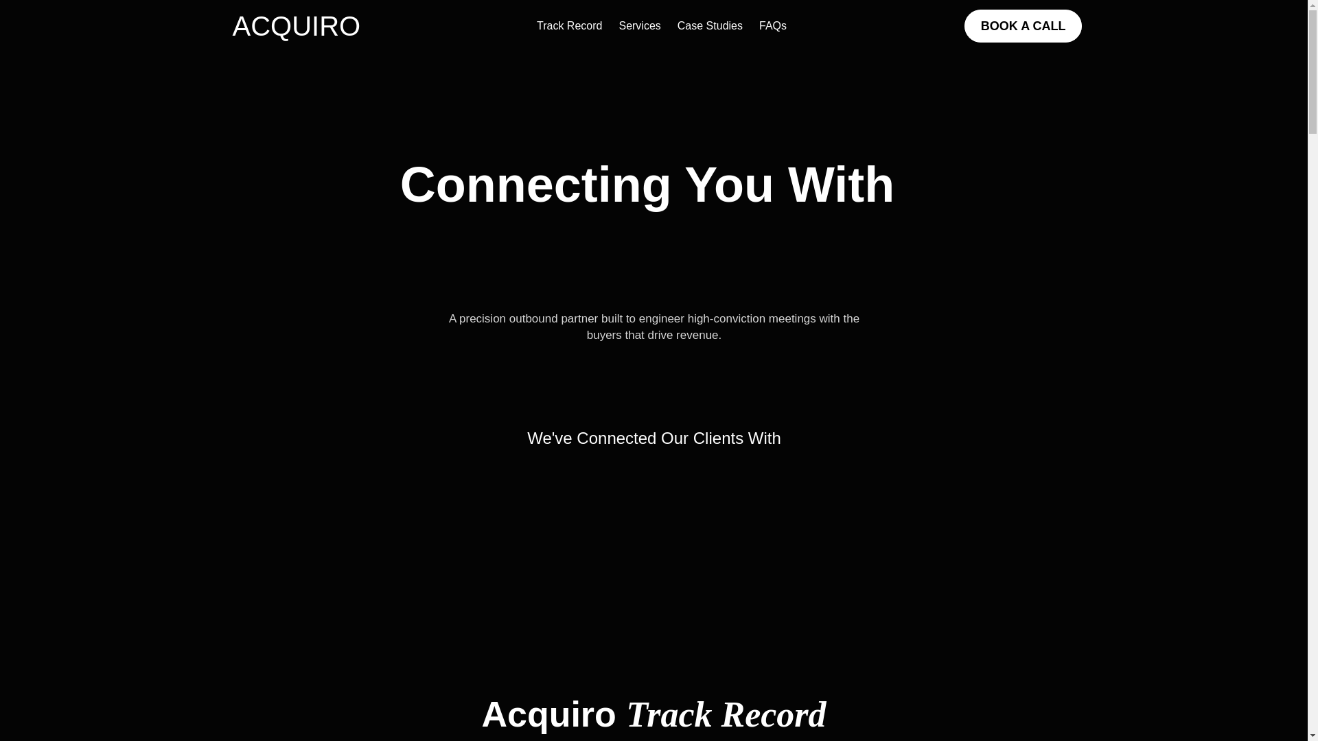 website screenshot of https://teamacquirogrowth.co/