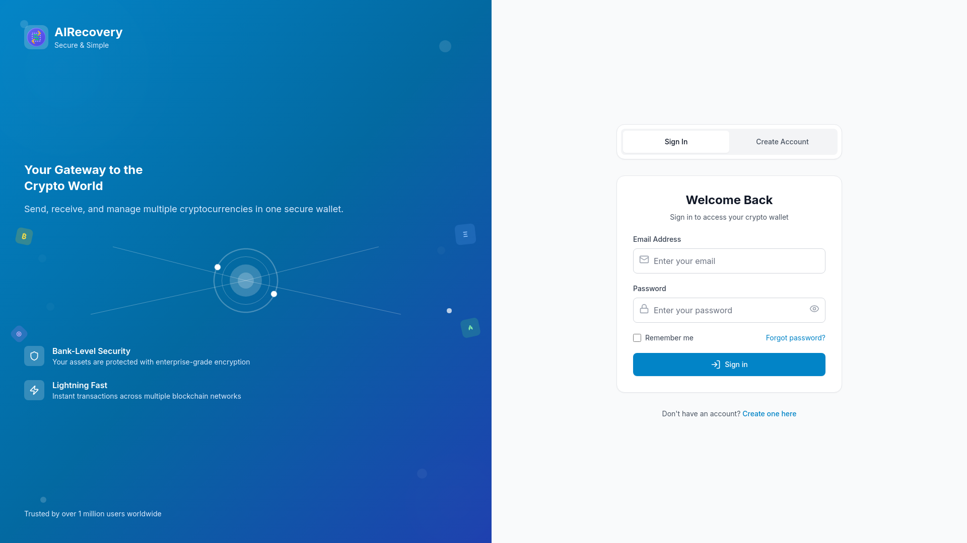 website screenshot of https://airecovery101.com/