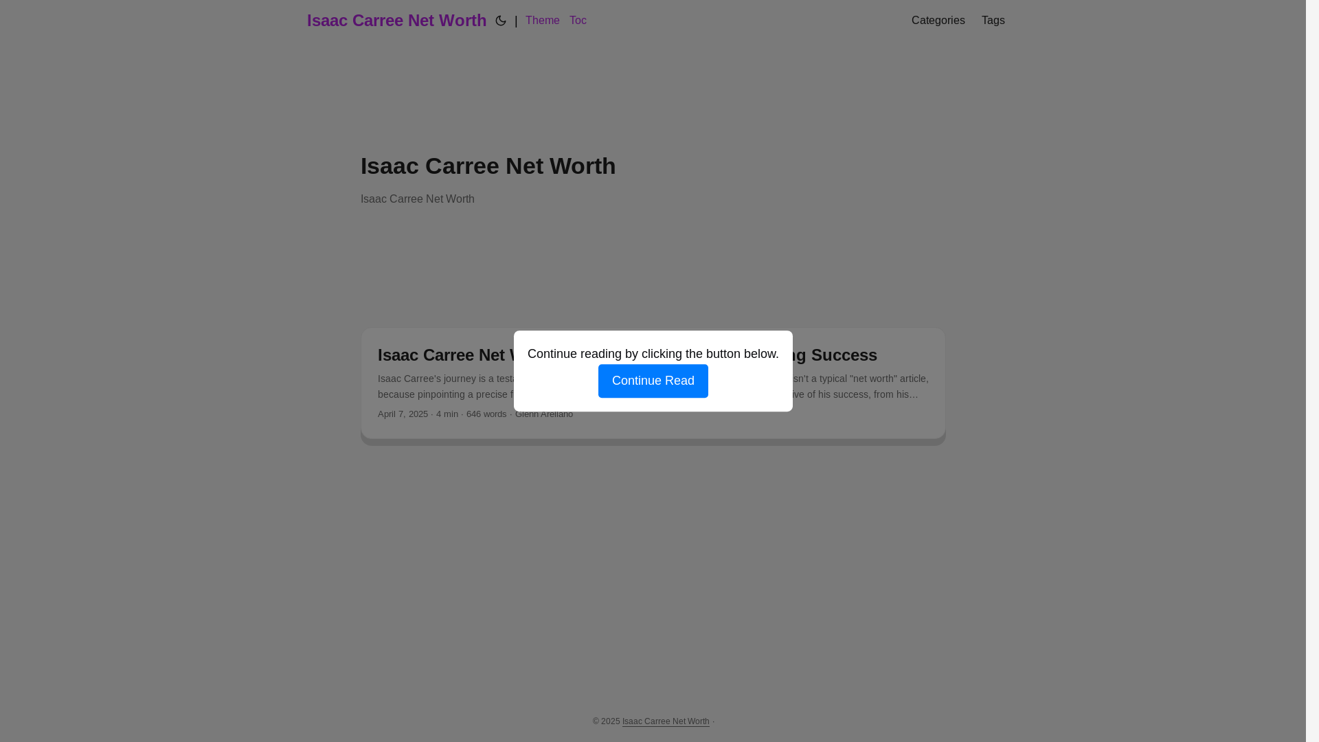 website screenshot of https://isaac-carree-net-worth.pages.dev/