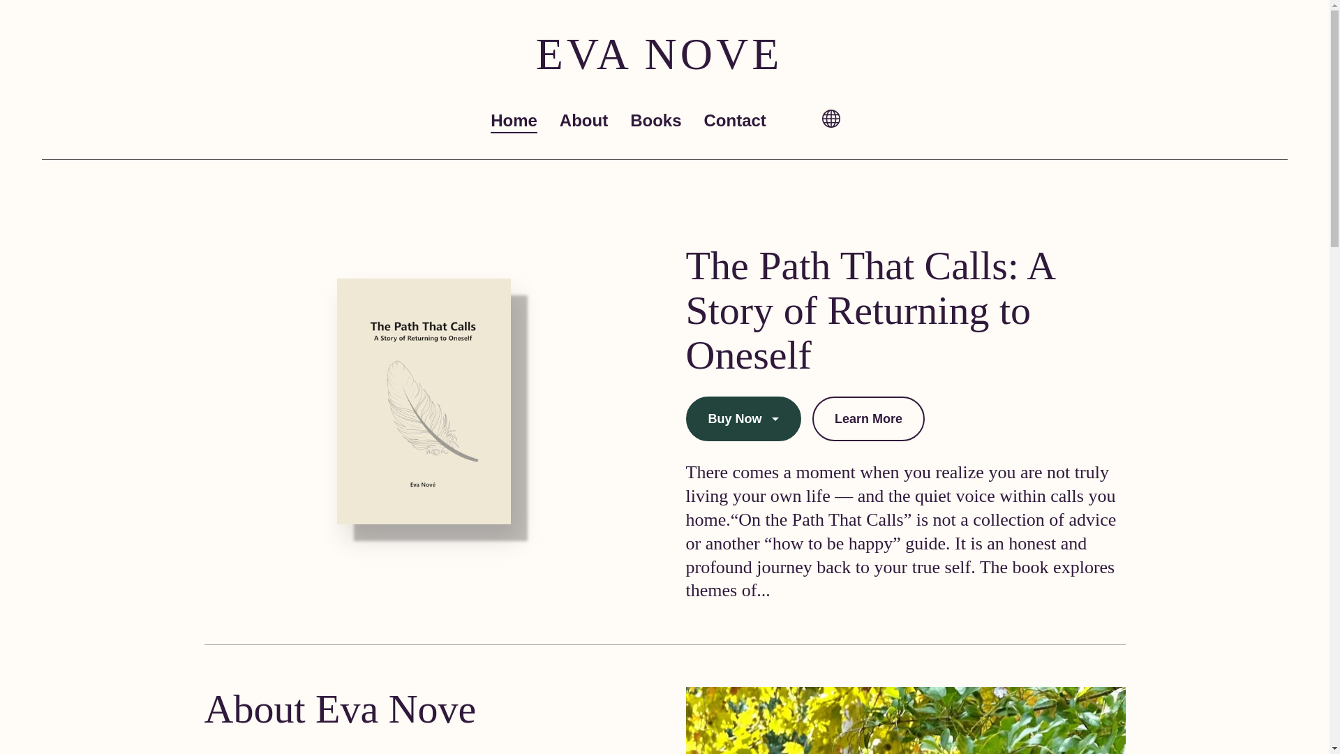 website screenshot of https://evanovebooks.com/
