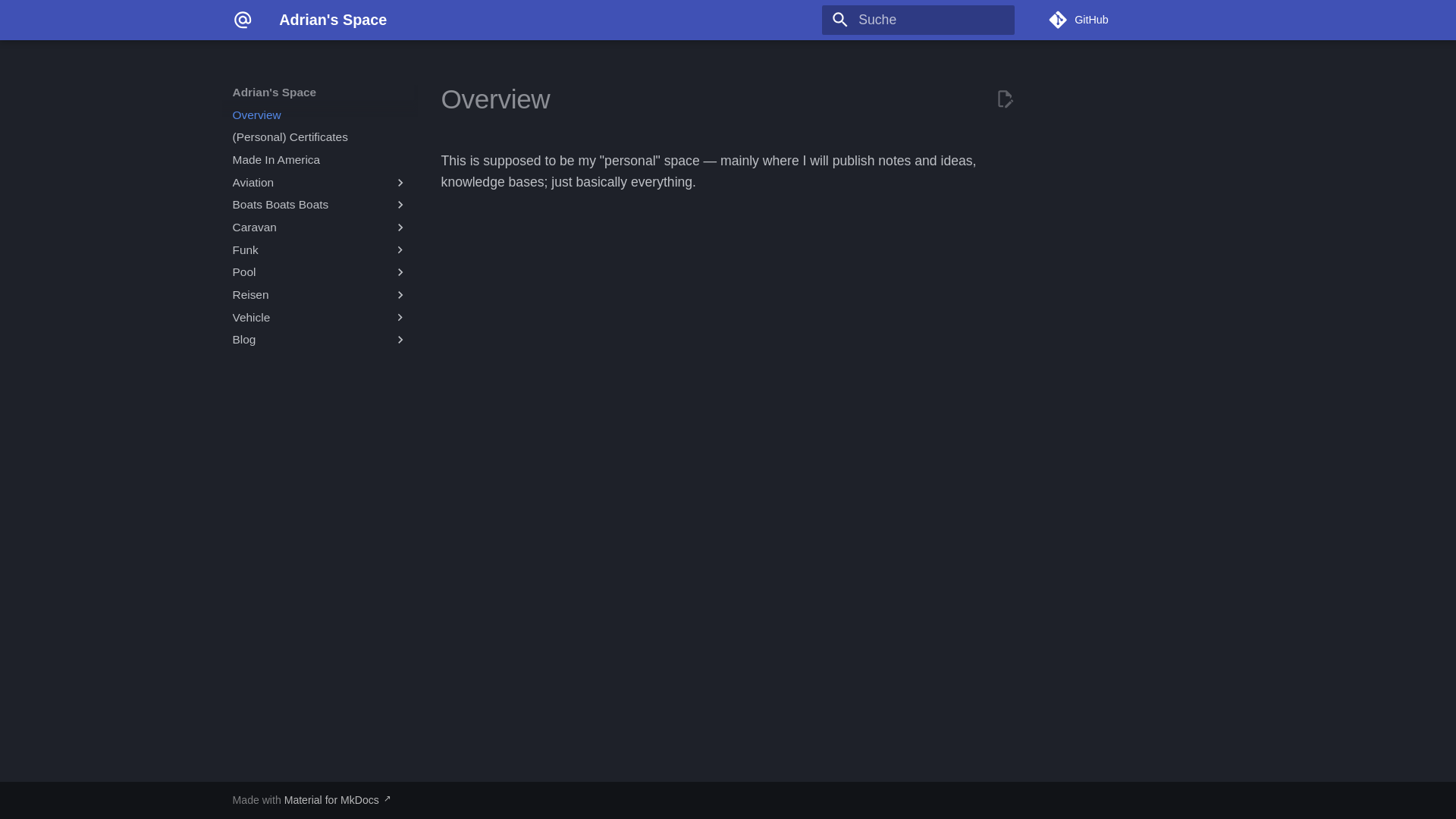 website screenshot of https://adrians-space.pages.dev/