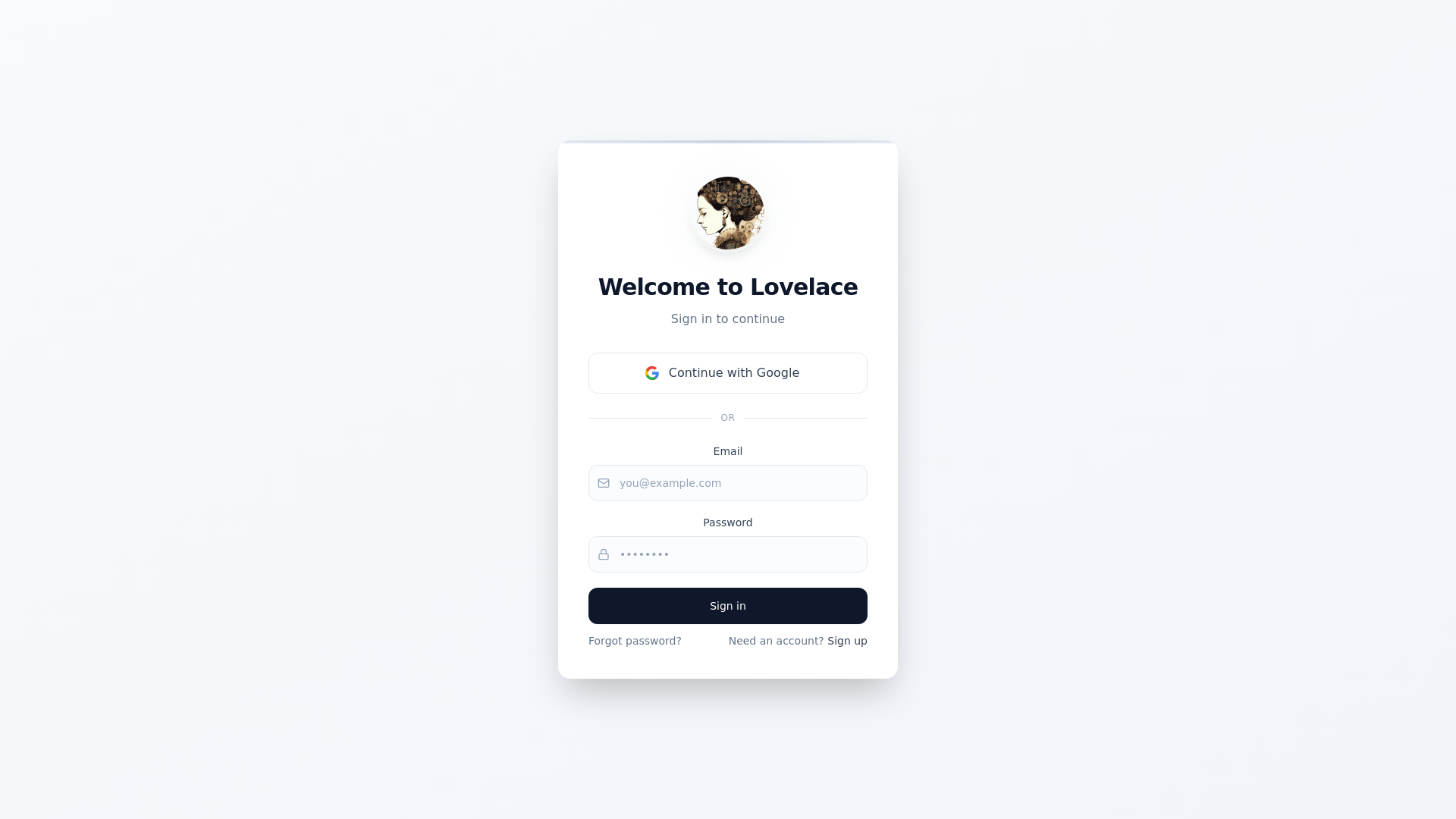 website screenshot of https://kizunalovelace.io/