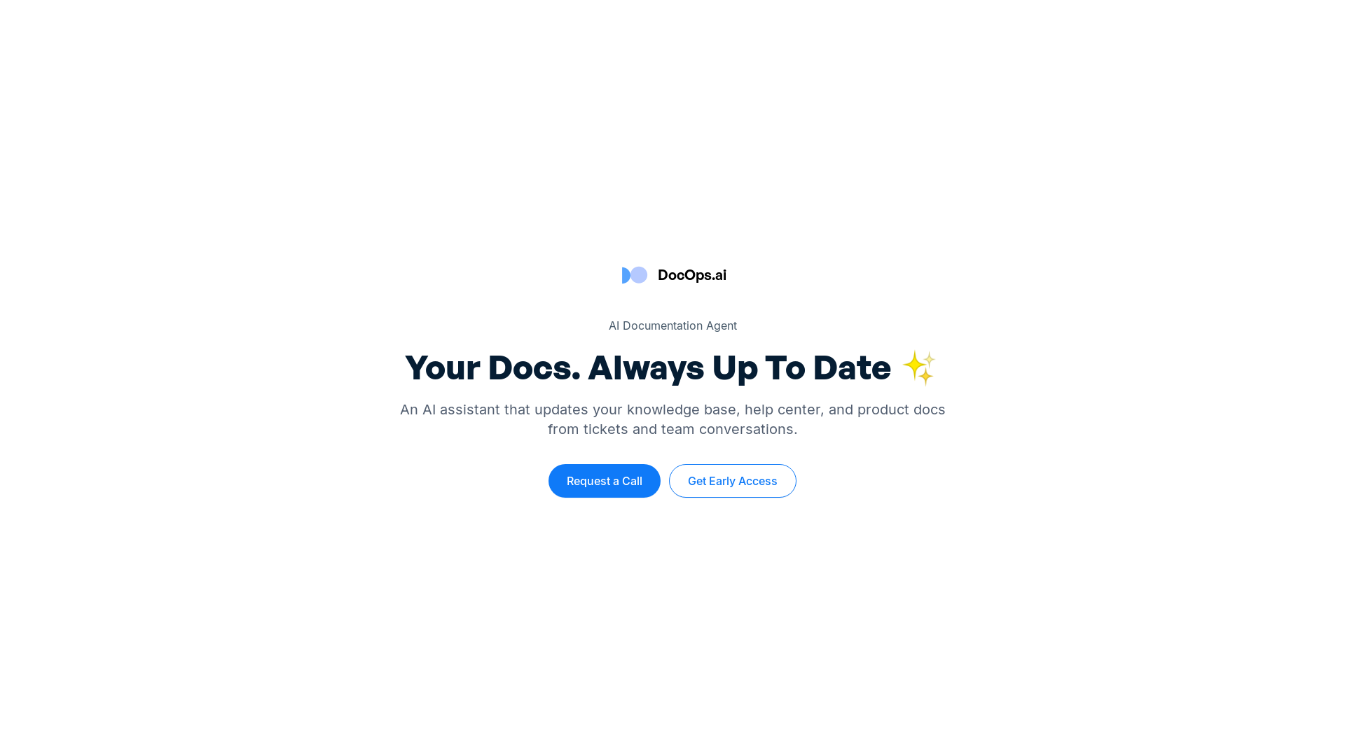website screenshot of https://docops.ai/