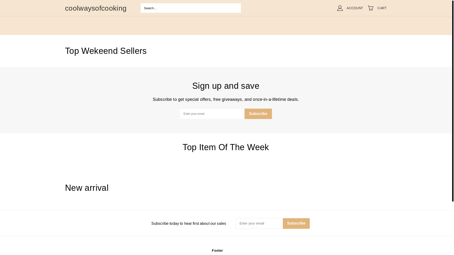 website screenshot of https://coolwaysofcooking.com/