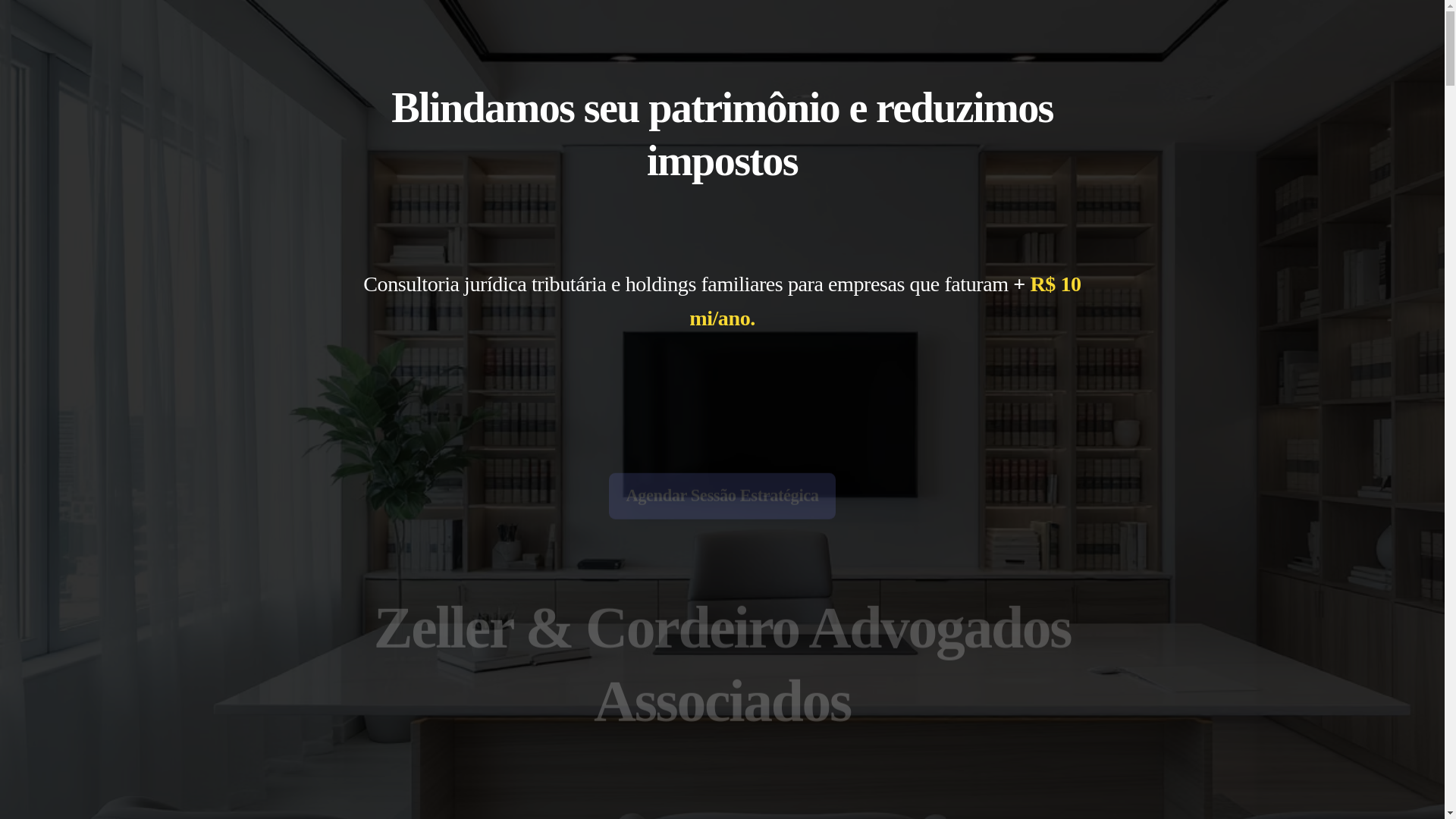 website screenshot of https://zellercordeiro.com.br/