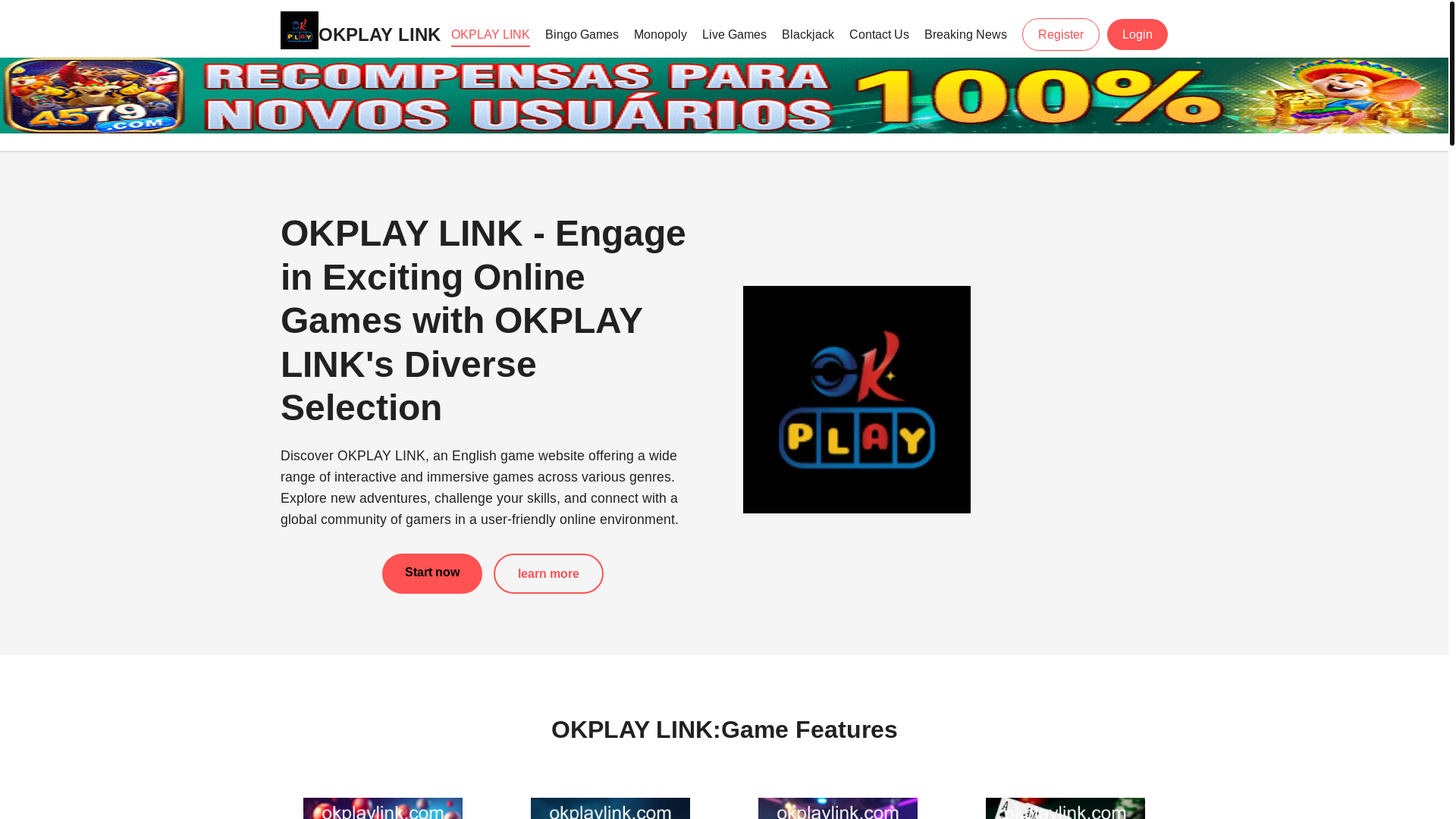 website screenshot of https://okplaylink.com/