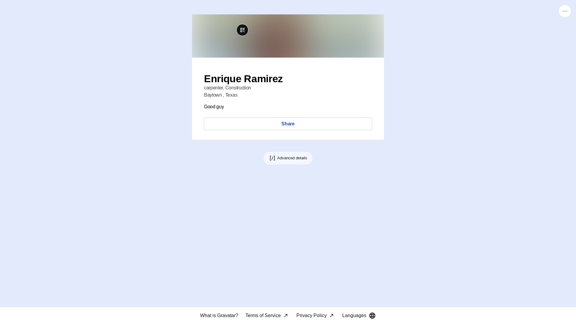 website screenshot of https://enriqueramirez.link/
