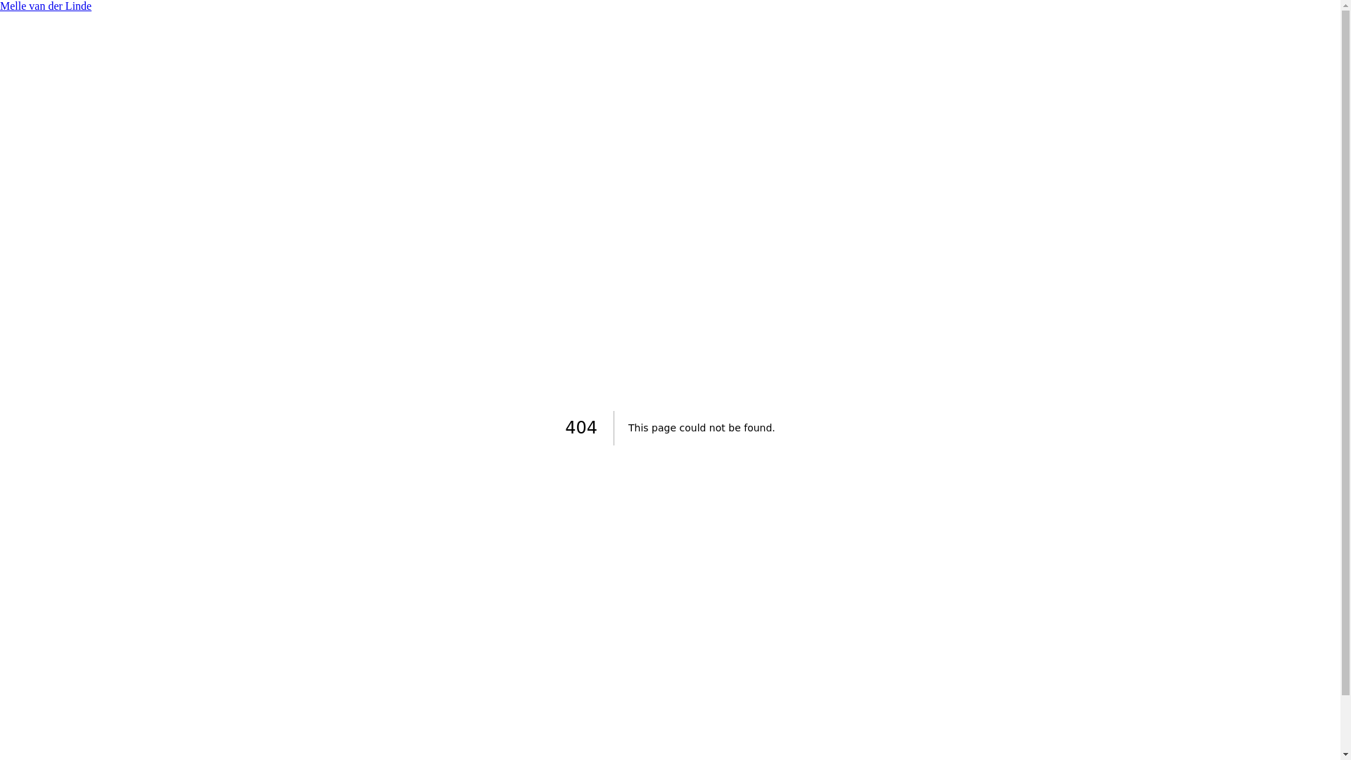 website screenshot of https://mellevanderlinde.com/