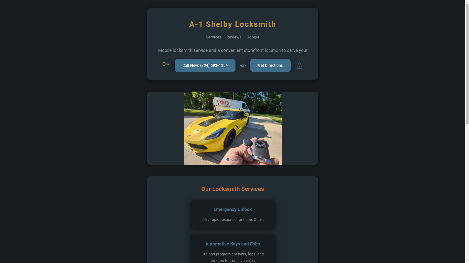website screenshot of https://a1shelbylocksmith.pages.dev/