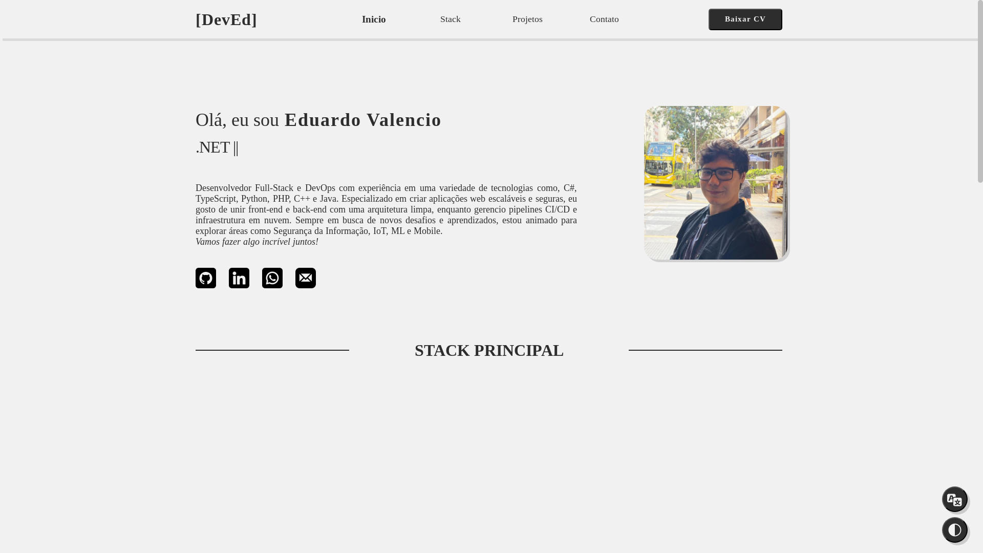 website screenshot of https://eduardovalencio.com.br/
