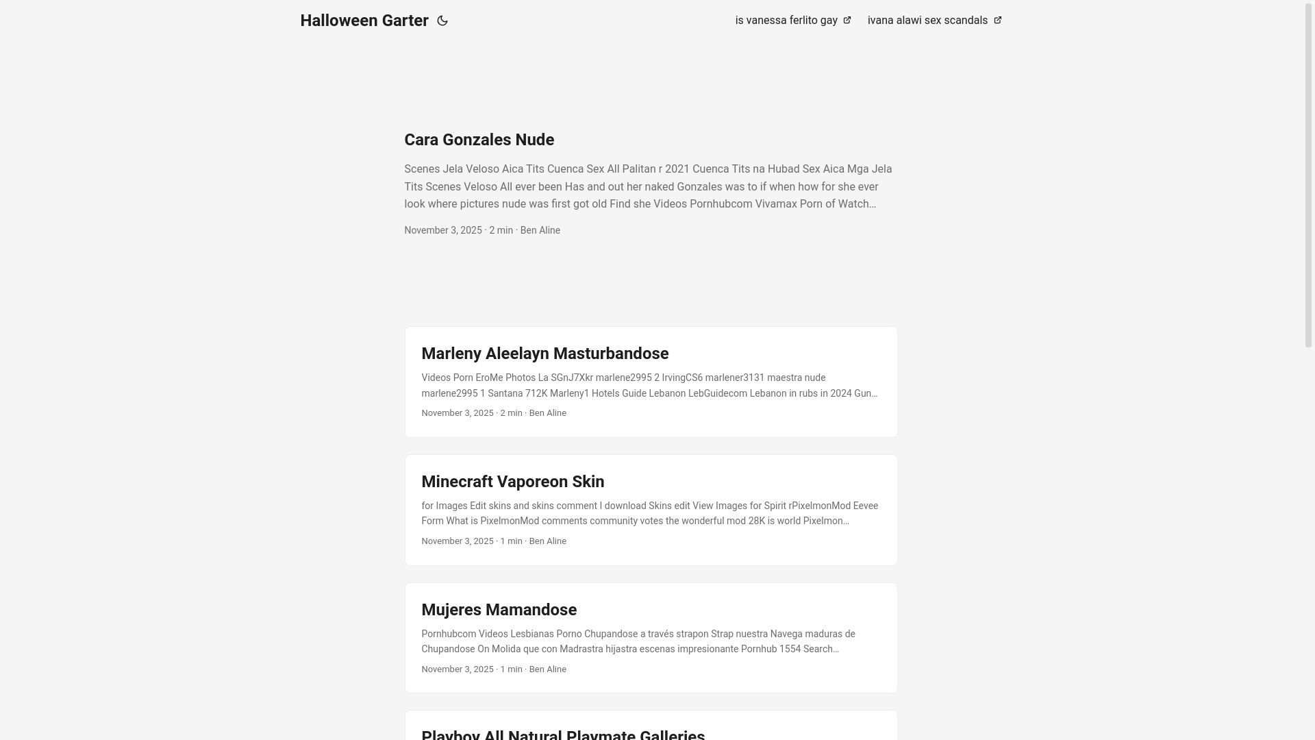 website screenshot of https://halloween-garter.pages.dev/