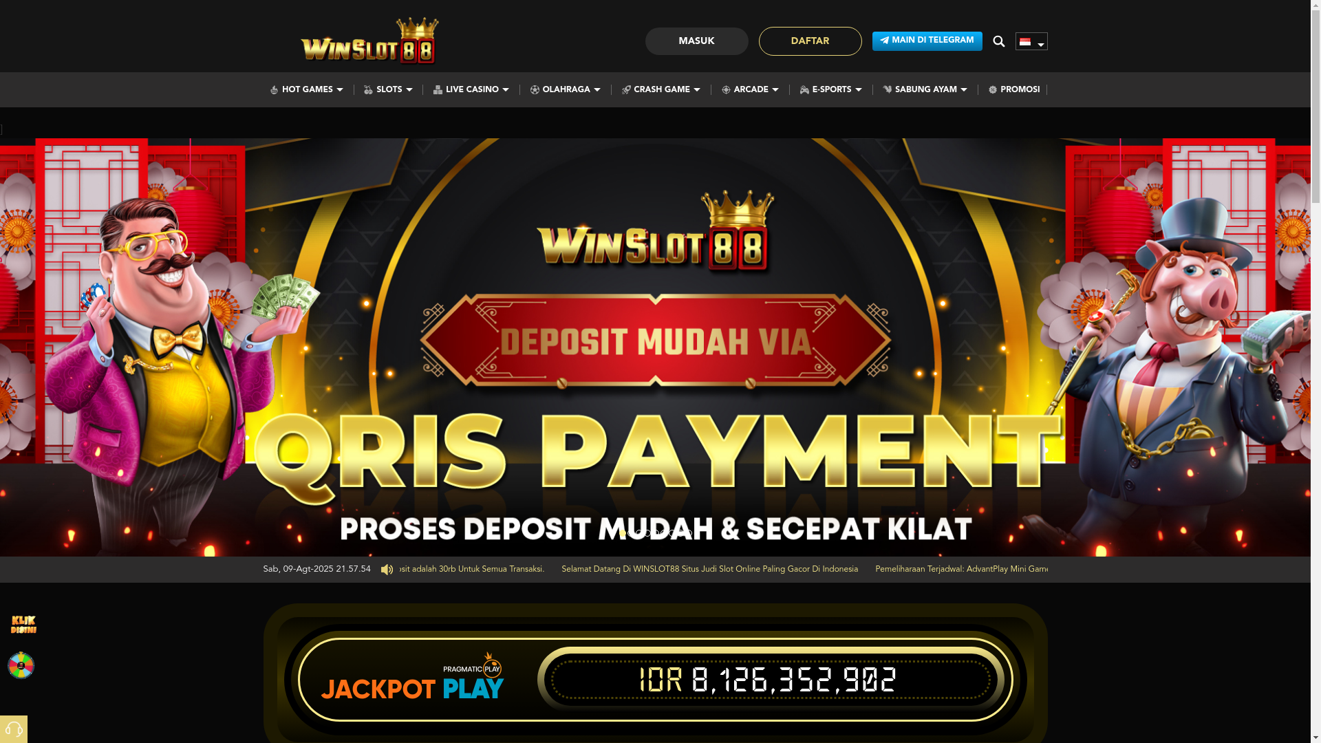 website screenshot of https://winslot88griptok.com/
