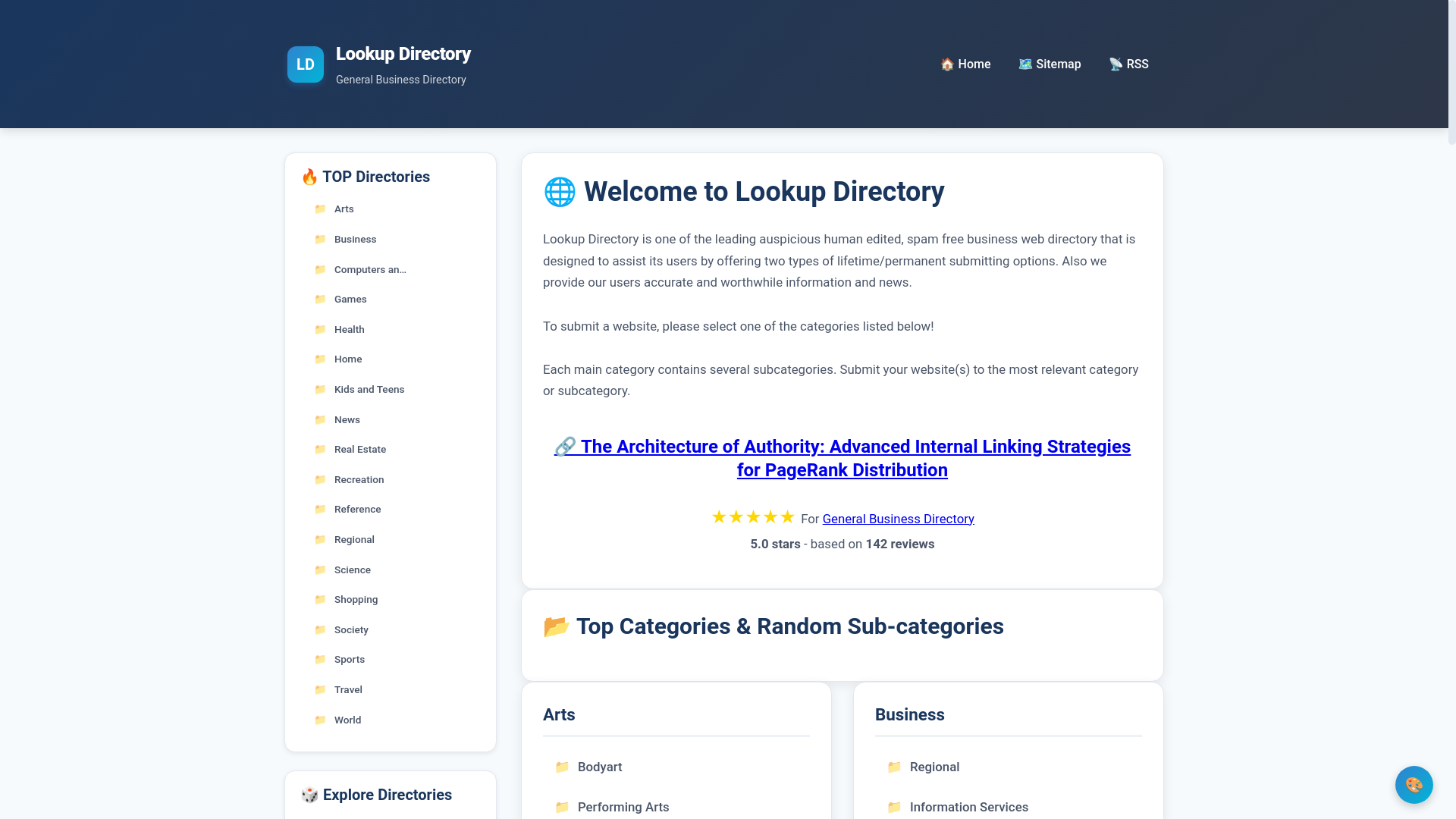 website screenshot of https://lookupdirectory.web.id/