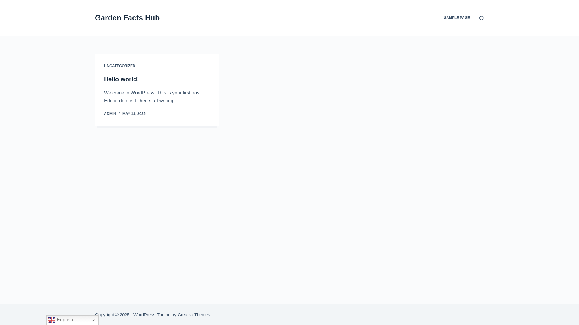 website screenshot of https://gardenfactscentral.com/