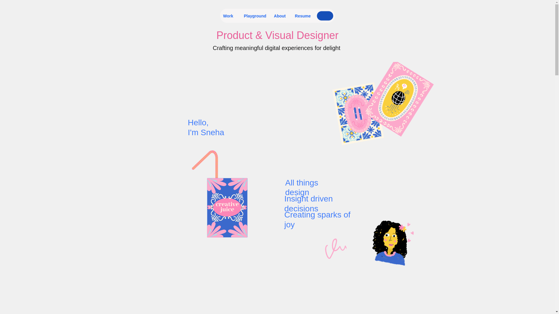 website screenshot of https://designbysneha.com/