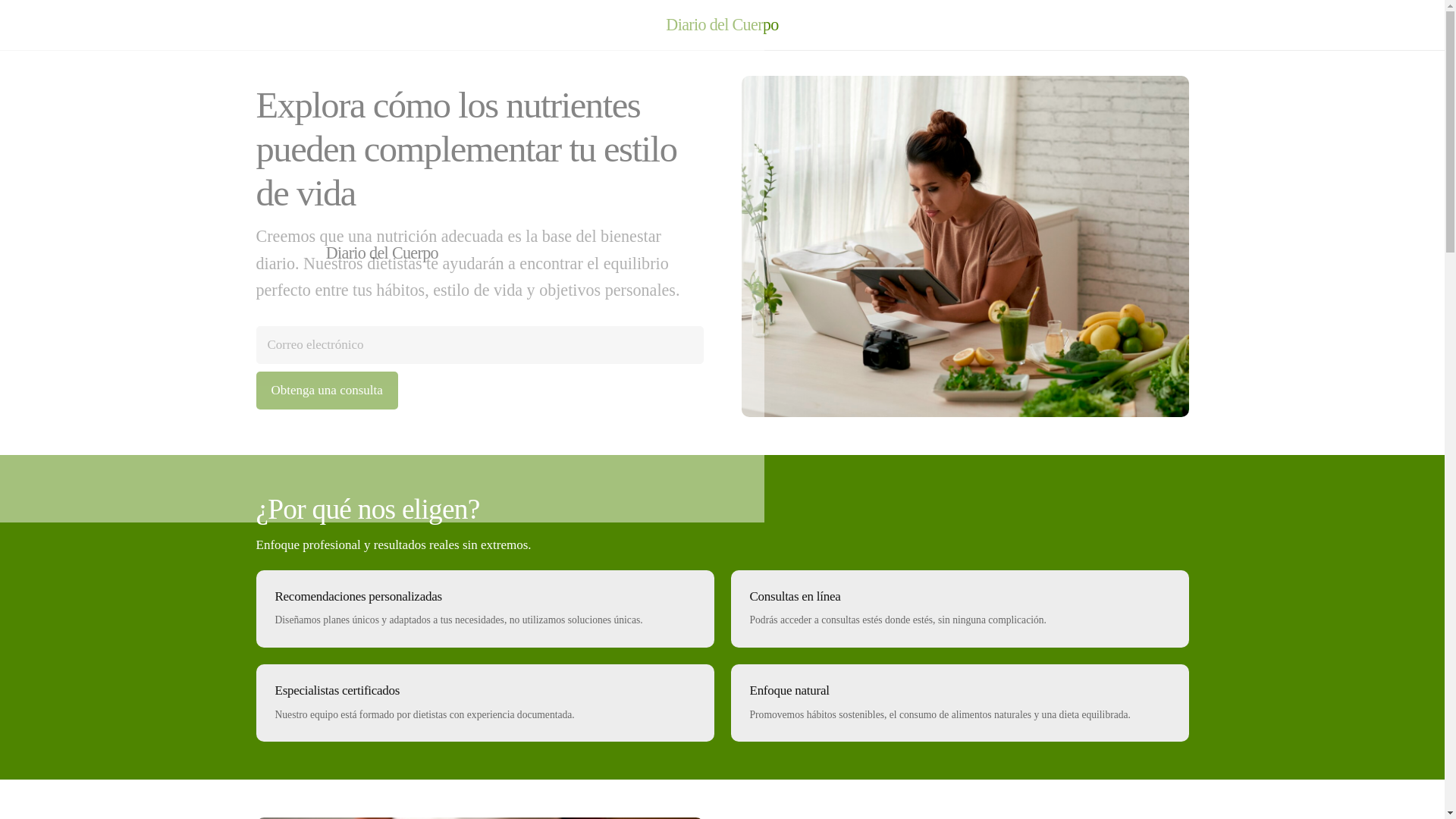 website screenshot of https://diariodelcuerpote.info/