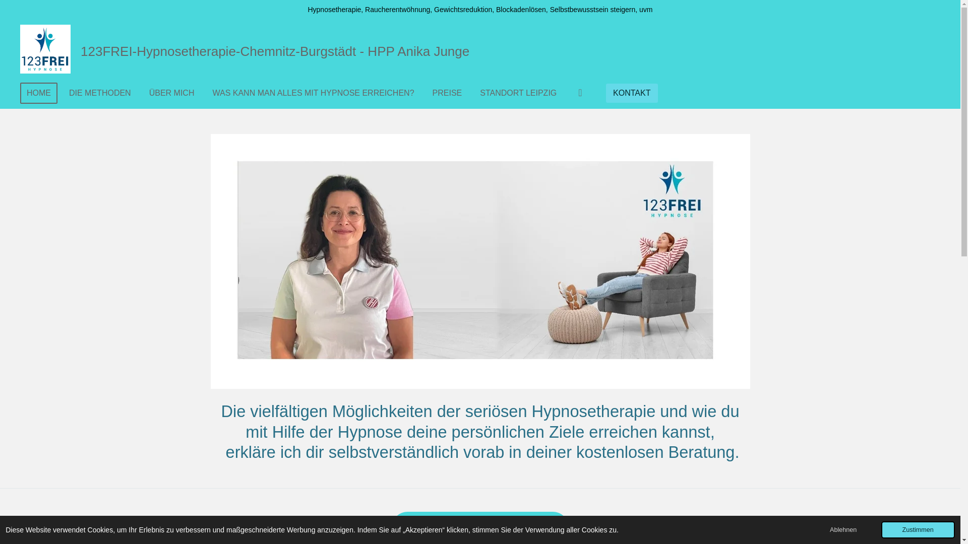 website screenshot of https://die-hypnotiseuerin-chemnitz.de/