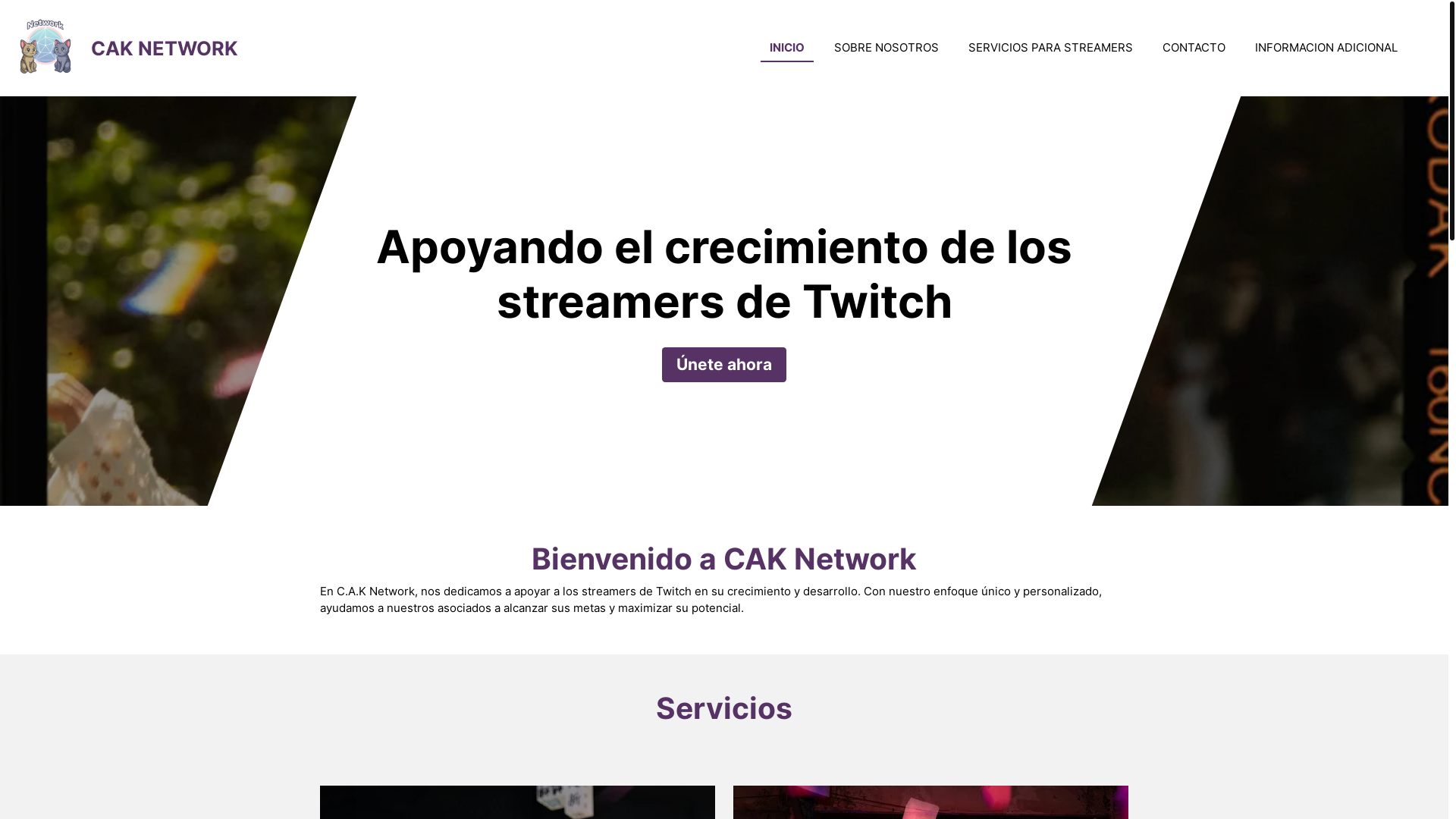 website screenshot of https://caknetwork.com/