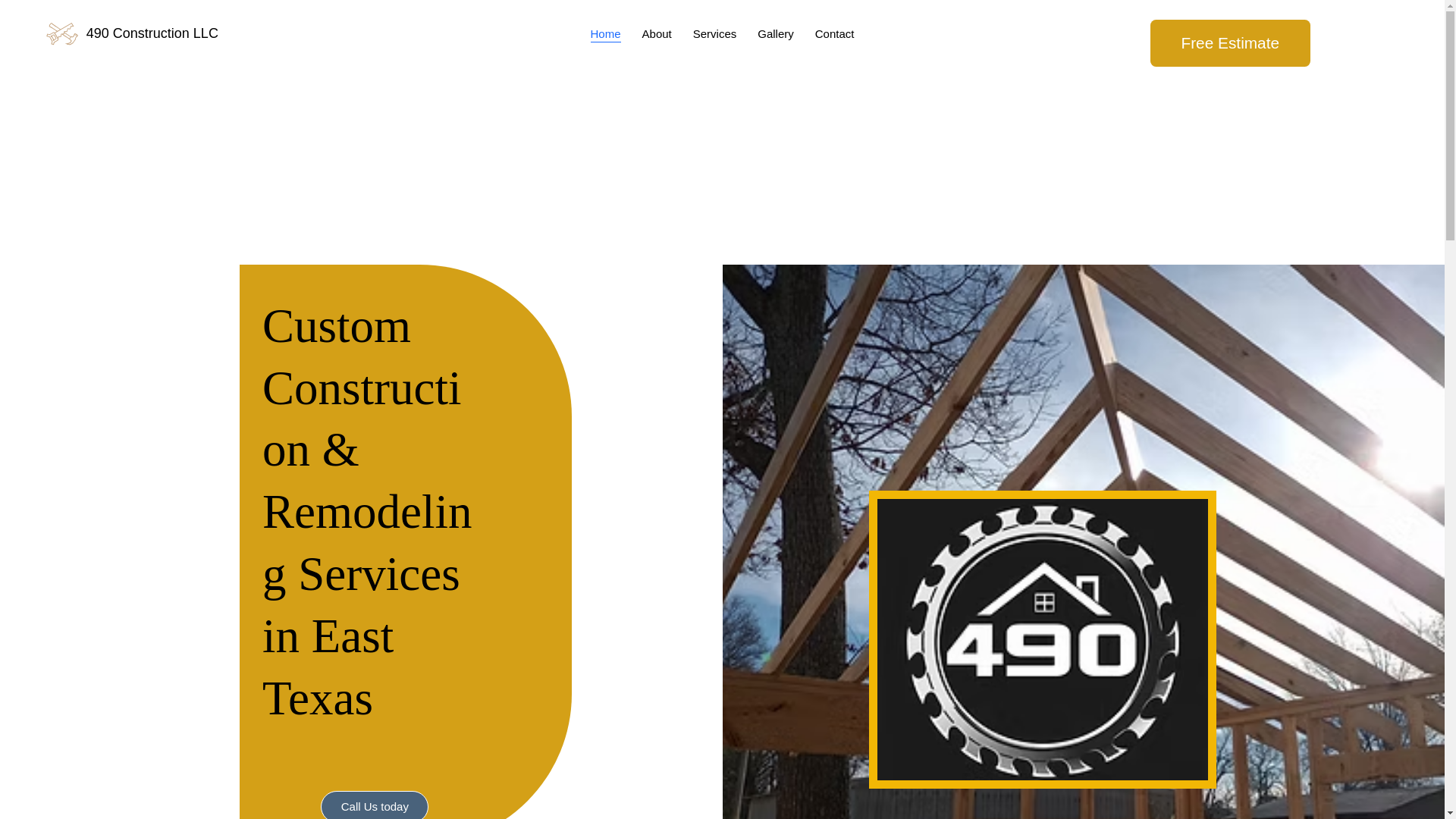 website screenshot of https://490construction.com/