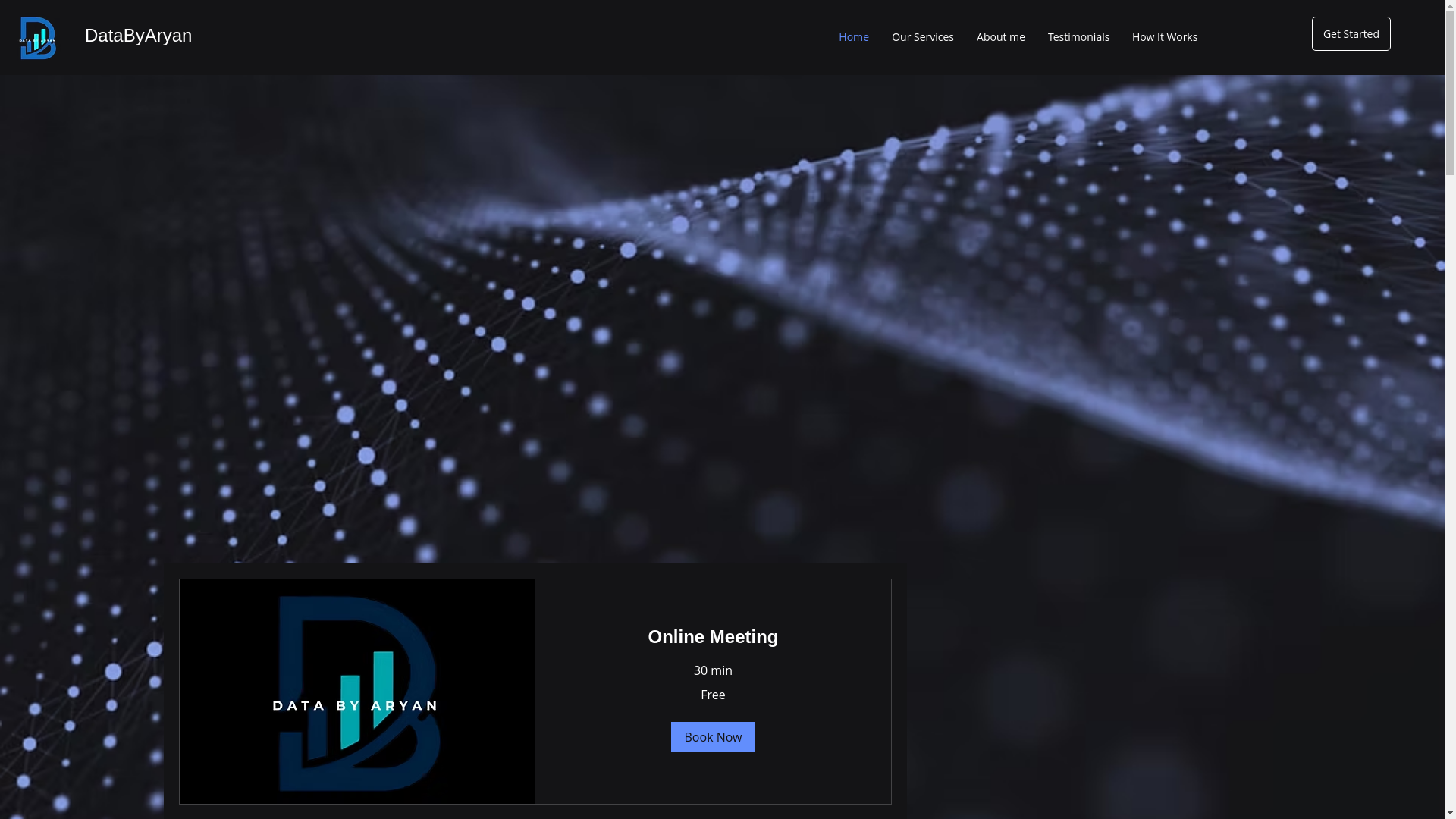 website screenshot of https://databyaryan.com/