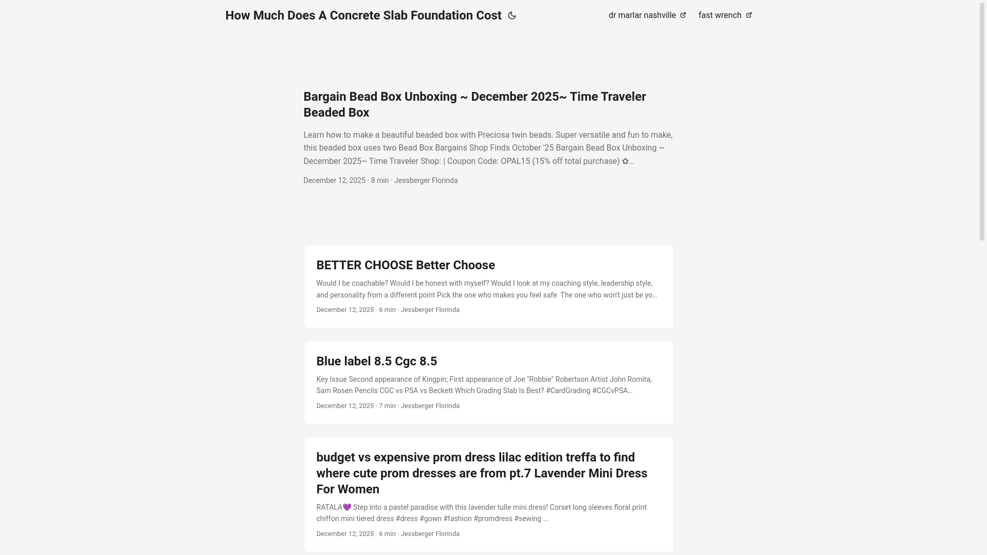 website screenshot of https://howmuchdoesaconcreteslabfoundationcost.pages.dev/