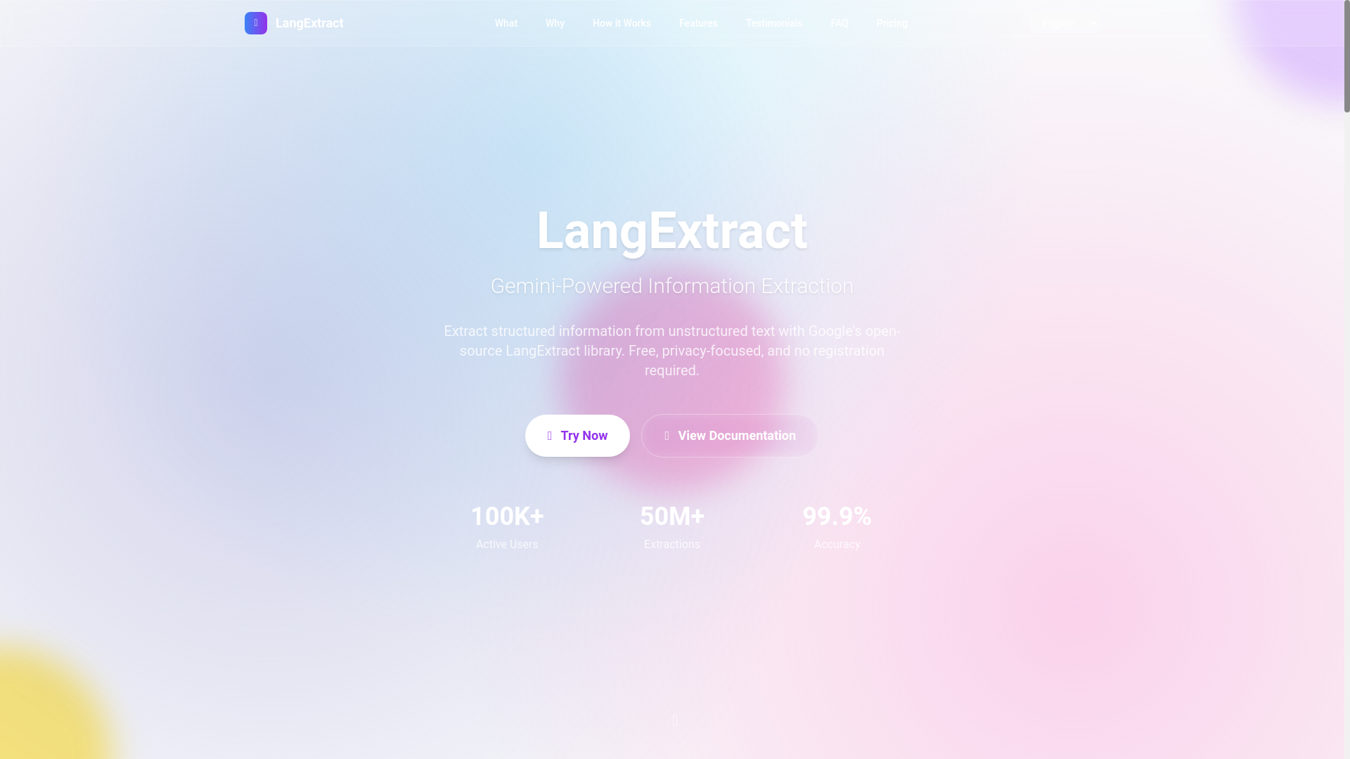 website screenshot of https://langextract.pages.dev/